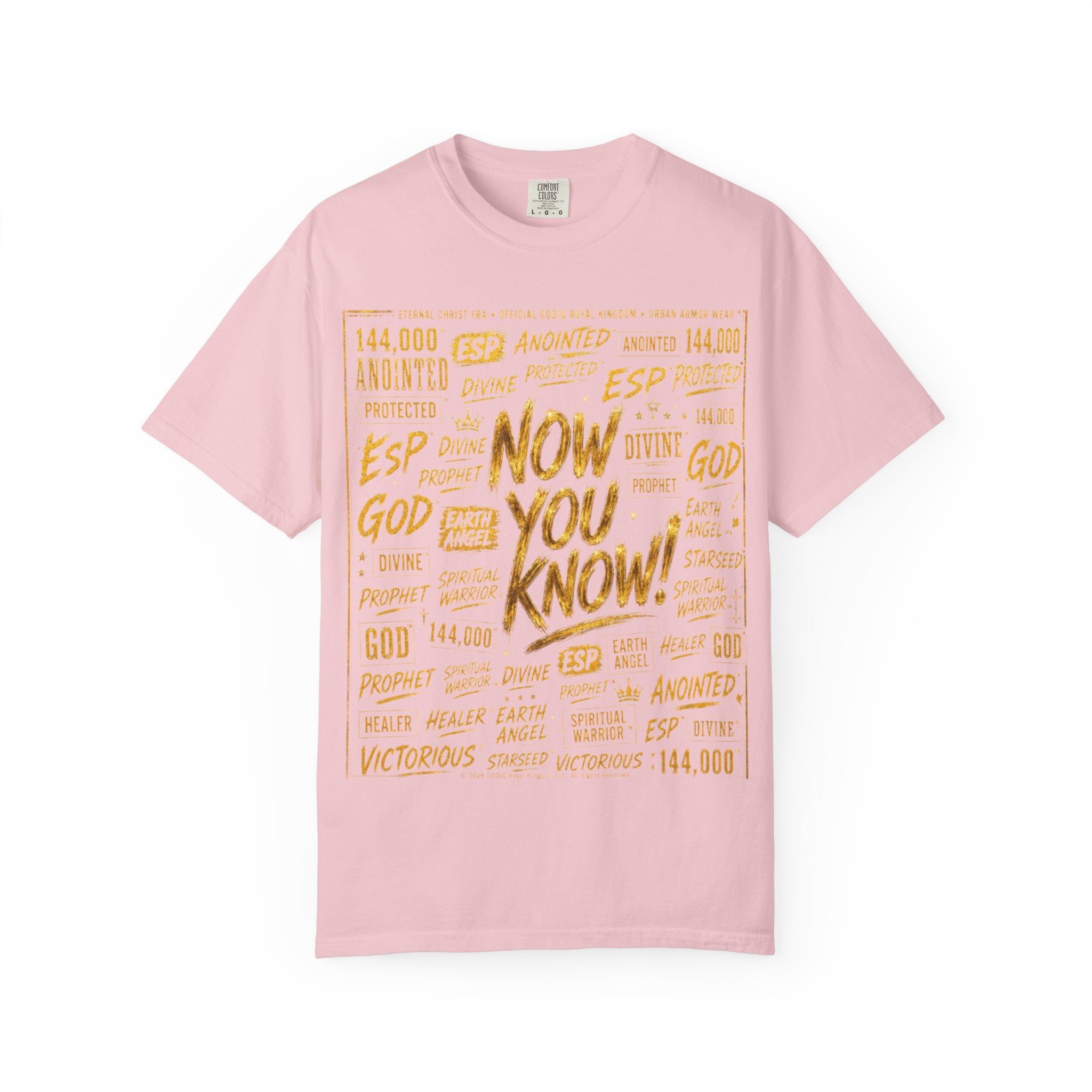 GODiQ Royal Kingdom™ Urban Armor Wear – "Now You Know" 18K Gold Graphic Unisex T-shirt