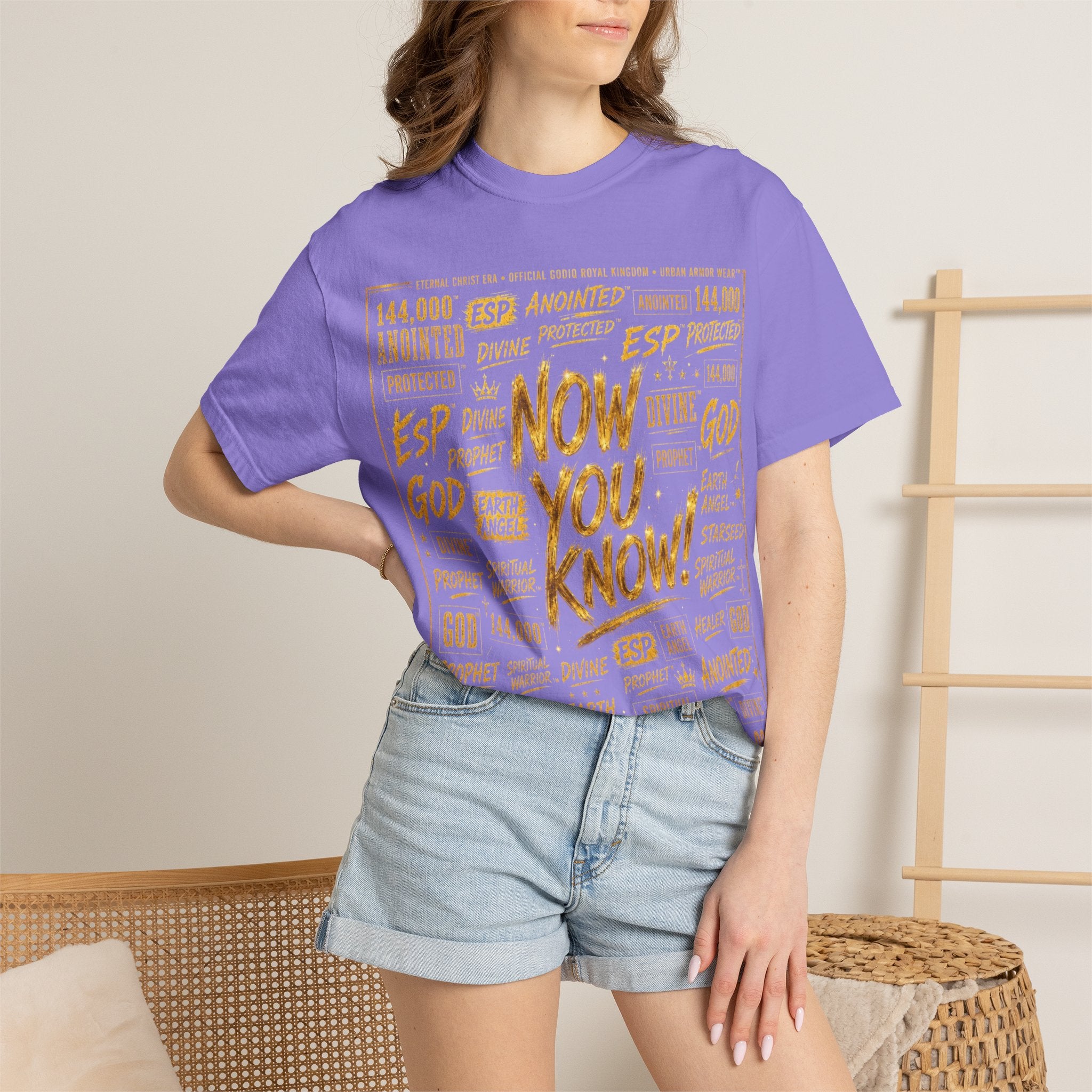 GODiQ Royal Kingdom™ Urban Armor Wear – "Now You Know" 18K Gold Graphic Unisex T-shirt