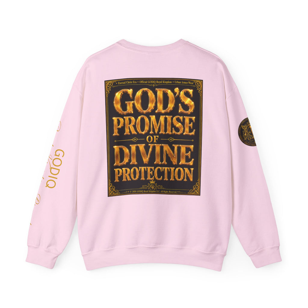 Psalm 91™ Crewneck Sweatshirt – "God's Promise of Divine Protection" Luxury Christian Pullover | Premium Faith Apparel | GODiQ Royal Kingdom™ Urban Armor Wear