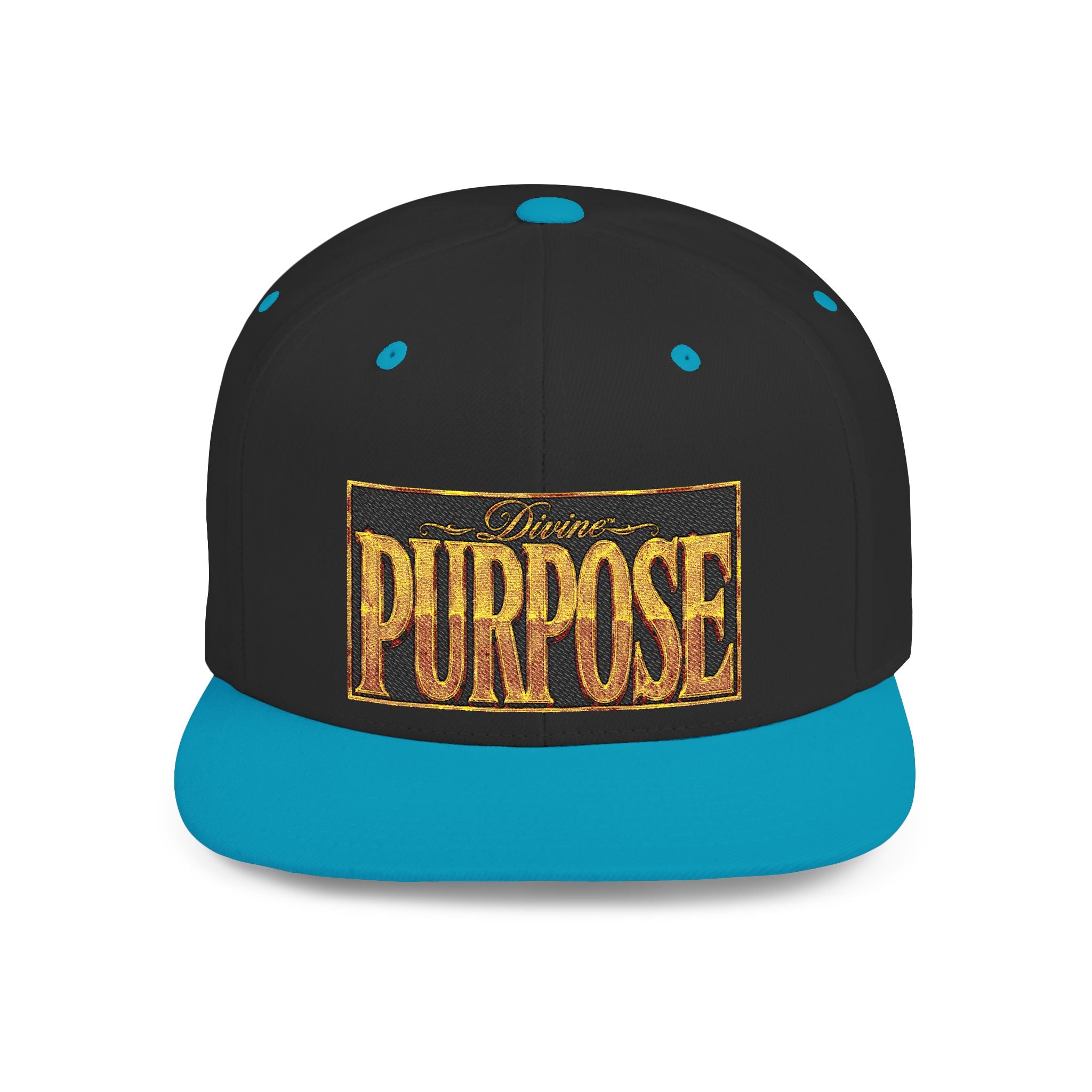 GODiQ Royal Kingdom™ Divine Purpose™ Snapback Hat – "PURPOSE" Premium Flat Bill Cap | Luxury Christian Streetwear | Urban Armor Wear™ Kingdom Identity Hat