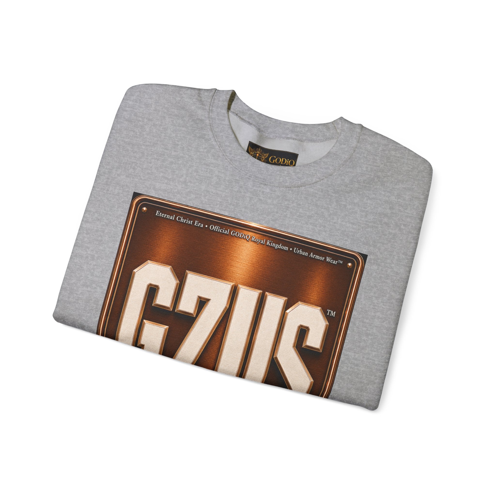 GZUS™ Psalm 23 Crewneck Sweatshirt – Luxury Christian Faith Sweatshirt | Jesus Graphic Pullover | Psalm 23 Scripture Sweatshirt | GODiQ Royal Kingdom™ Urban Armor Wear