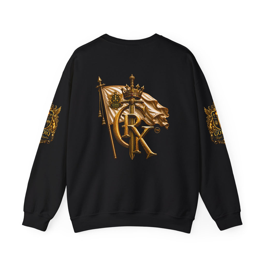 GODiQ Royal Kingdom™ "Lord I Need You Right Now" Crewneck Sweatshirt | Luxury Christian Graphic Sweatshirt | Premium Faith Streetwear | Gold Script Gospel Apparel