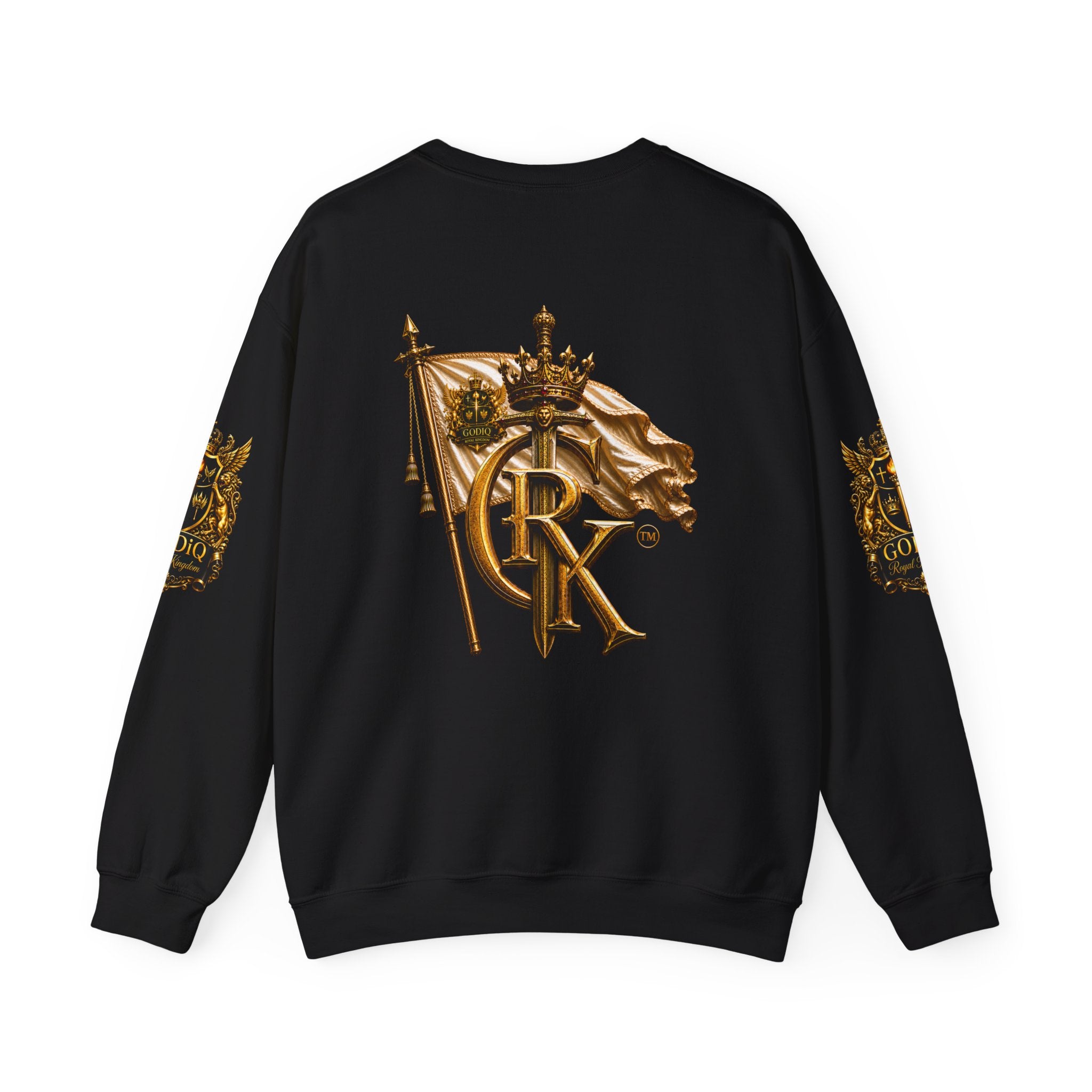 GODiQ Royal Kingdom™ "Lord I Need You Right Now" Crewneck Sweatshirt | Luxury Christian Graphic Sweatshirt | Premium Faith Streetwear | Gold Script Gospel Apparel