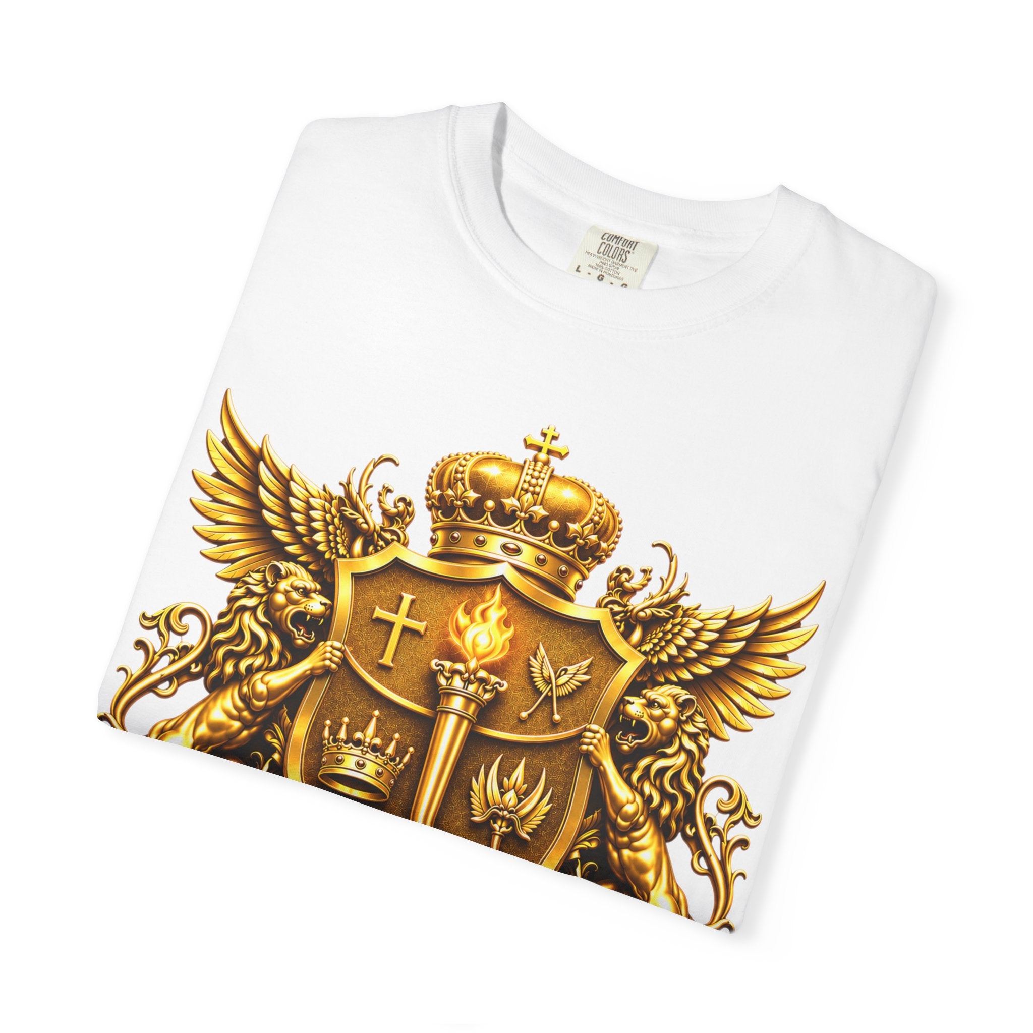 GODiQ™ Royal Crest T-Shirt – Urban Armor™ Premium Christian Faith Graphic Tee | Luxury Kingdom Apparel