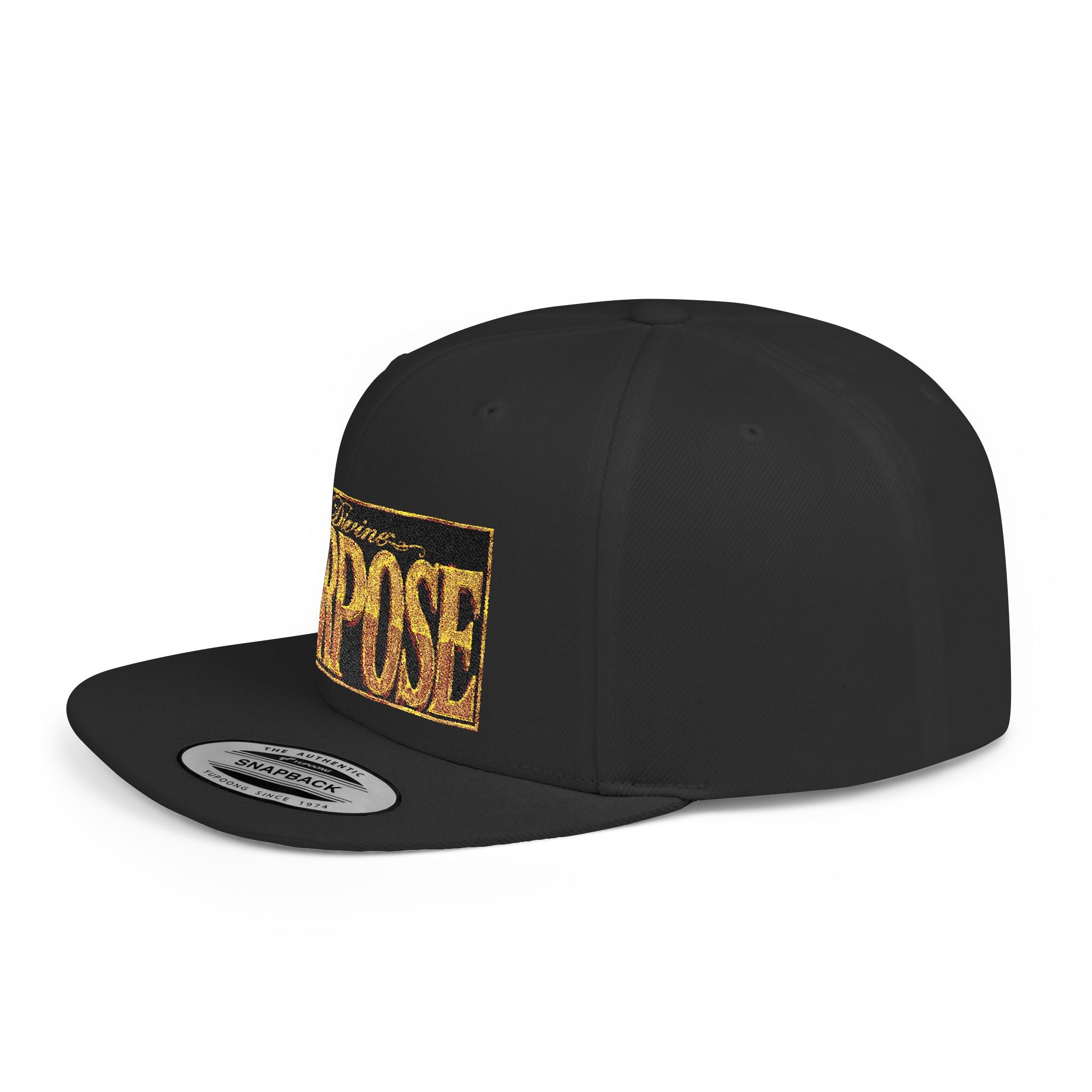 GODiQ Royal Kingdom™ Divine Purpose™ Snapback Hat – "PURPOSE" Premium Flat Bill Cap | Luxury Christian Streetwear | Urban Armor Wear™ Kingdom Identity Hat