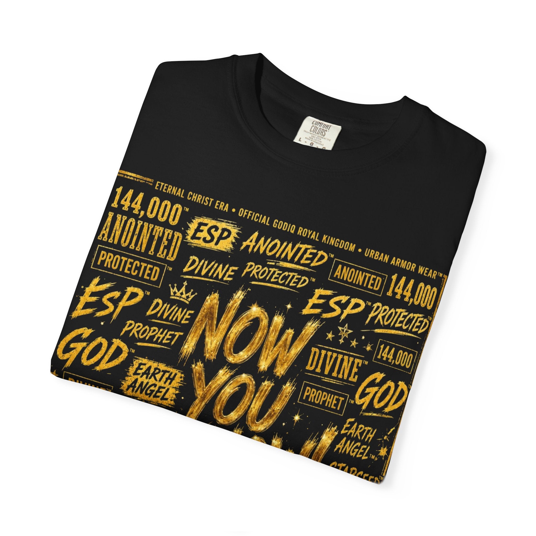 GODiQ Royal Kingdom™ Urban Armor Wear – "Now You Know" 18K Gold Graphic Unisex T-shirt