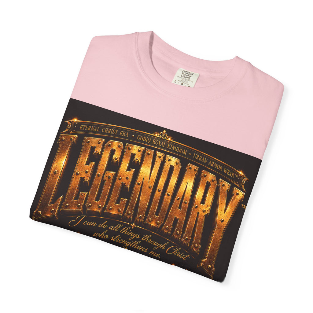 Legendary Impact™ Graphic T-Shirt – Luxury Christian Streetwear | Premium Garment-Dyed Heavyweight Tee | GODiQ Urban Armor™