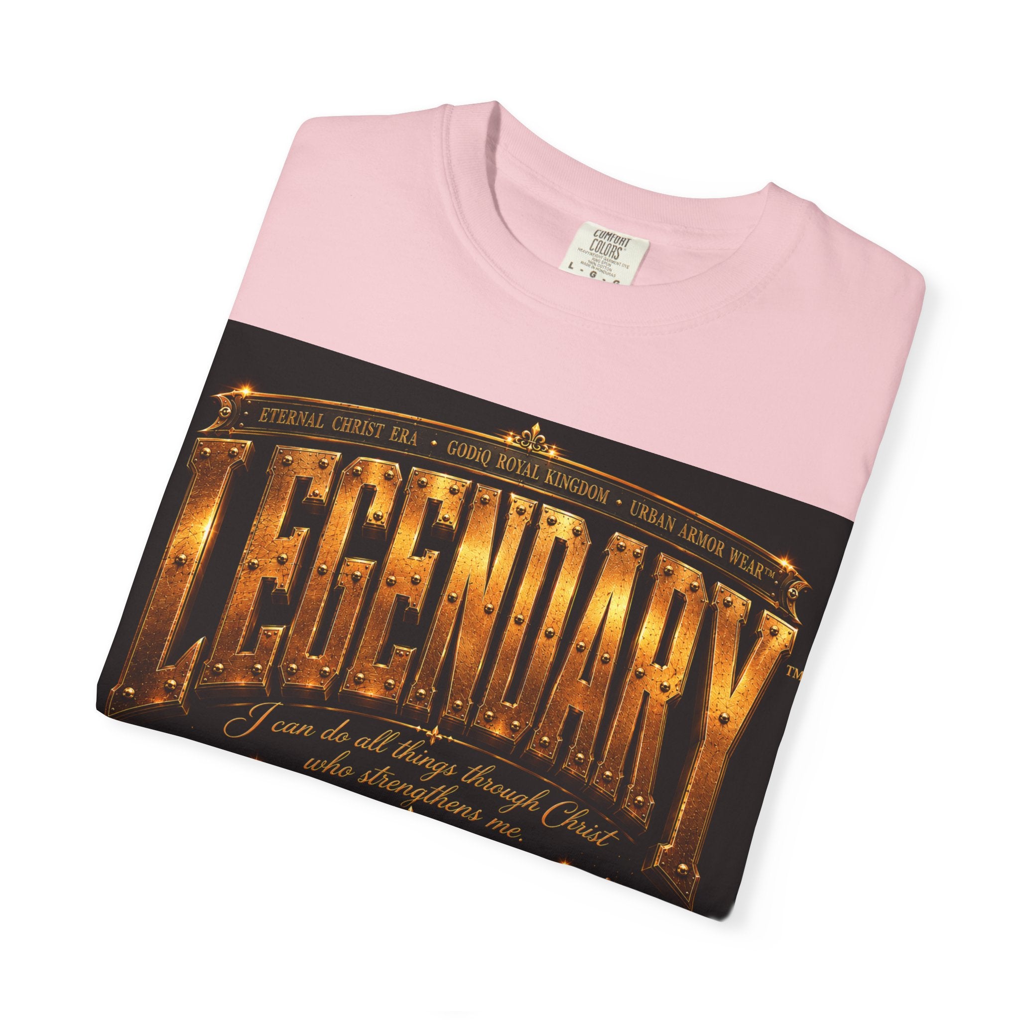 Legendary Impact™ Graphic T-Shirt – Luxury Christian Streetwear | Premium Garment-Dyed Heavyweight Tee | GODiQ Urban Armor™