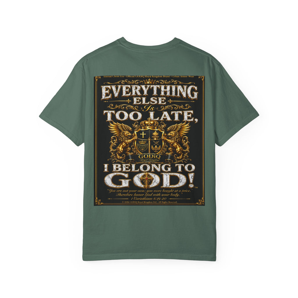 GODiQ™ Royal Kingdom Urban Armor Wear™ "NON NEGOTIABLE™: SOUL SOLD OUT FOR GOD™" Luxury Christian Graphic T-Shirt | Premium Faith Apparel | 24K Gold Heraldic Kingdom Statement Tee