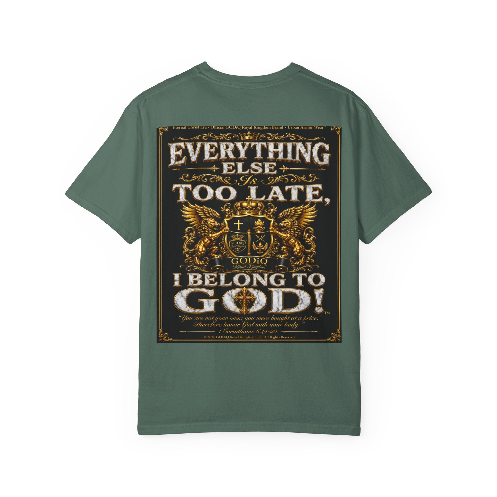 GODiQ™ Royal Kingdom Urban Armor Wear™ "NON NEGOTIABLE™: SOUL SOLD OUT FOR GOD™" Luxury Christian Graphic T-Shirt | Premium Faith Apparel | 24K Gold Heraldic Kingdom Statement Tee