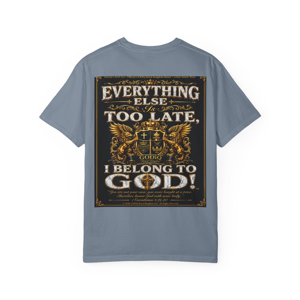 GODiQ™ Royal Kingdom Urban Armor Wear™ "NON NEGOTIABLE™: SOUL SOLD OUT FOR GOD™" Luxury Christian Graphic T-Shirt | Premium Faith Apparel | 24K Gold Heraldic Kingdom Statement Tee