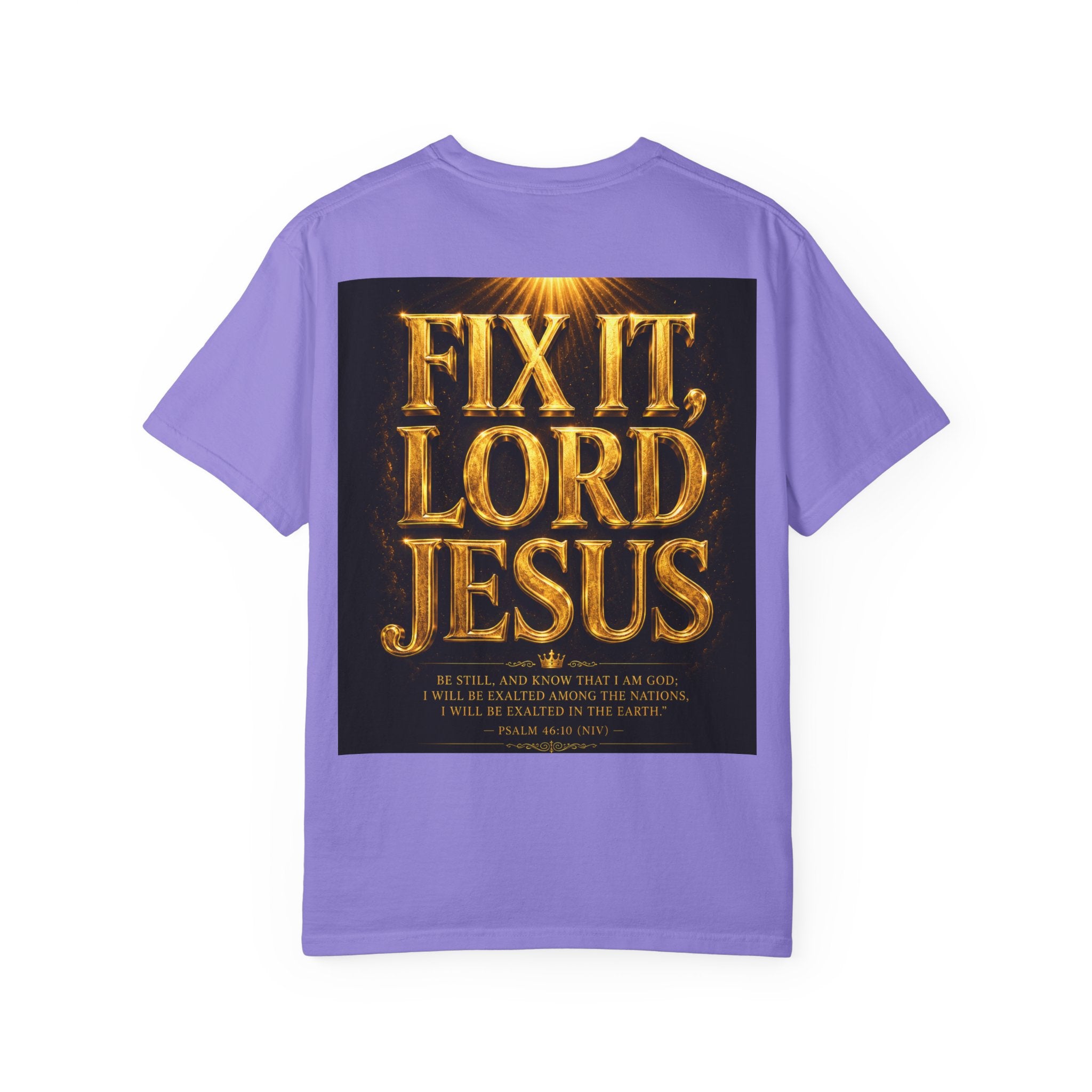 GODiQ Royal Kingdom™ – "Fix It, Lord Jesus" Luxury Christian T-Shirt | Strait of Hormuz Edition | Premium Faith Graphic Tee | Comfort Colors® 1717