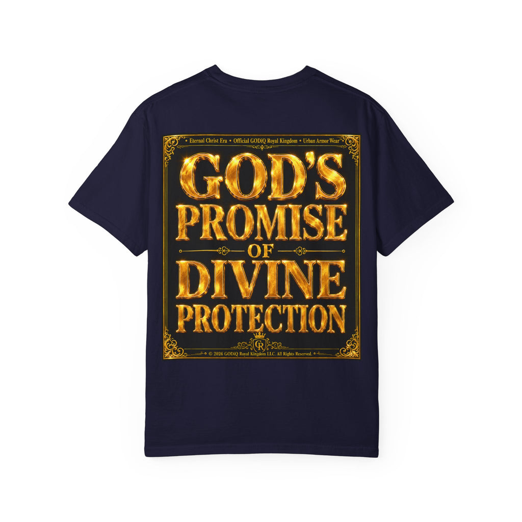Psalm 91™ Christian Graphic T-Shirt – "God's Promise of Divine Protection" Luxury Garment-Dyed Scripture Tee | Premium Comfort Colors® 1717 | GODiQ Royal Kingdom™ Urban Armor Wear