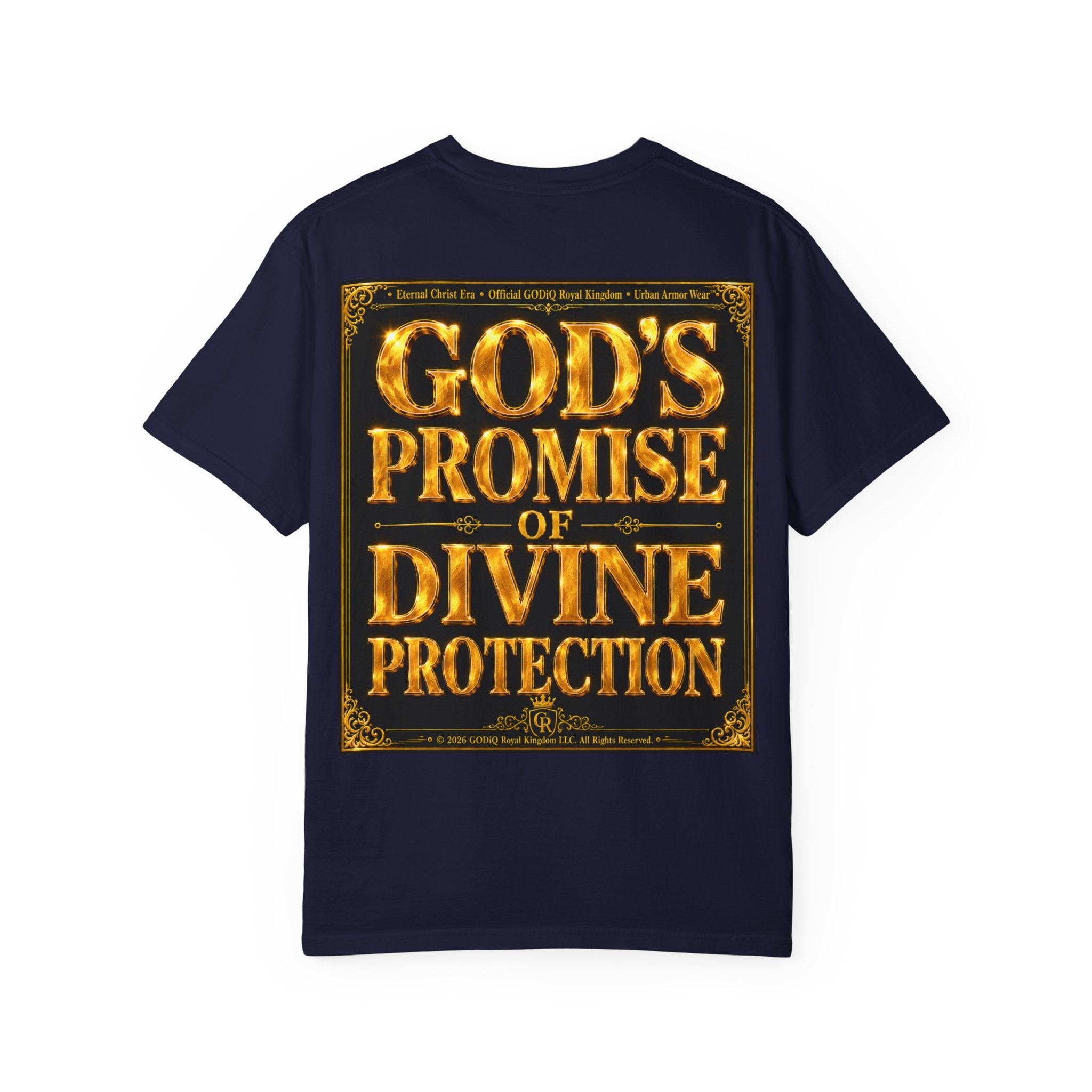 Psalm 91™ Christian Graphic T-Shirt – "God's Promise of Divine Protection" Luxury Garment-Dyed Scripture Tee | Premium Comfort Colors® 1717 | GODiQ Royal Kingdom™ Urban Armor Wear