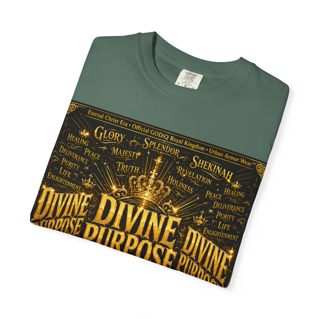 GODiQ Royal Kingdom™ Divine Purpose T-Shirt – "My Ultimate Purpose Is To Glorify You, God" Luxury Christian Graphic Tee | Premium 24K Gold Faith Apparel | Urban Armor Wear™ Inspirational Streetwear...