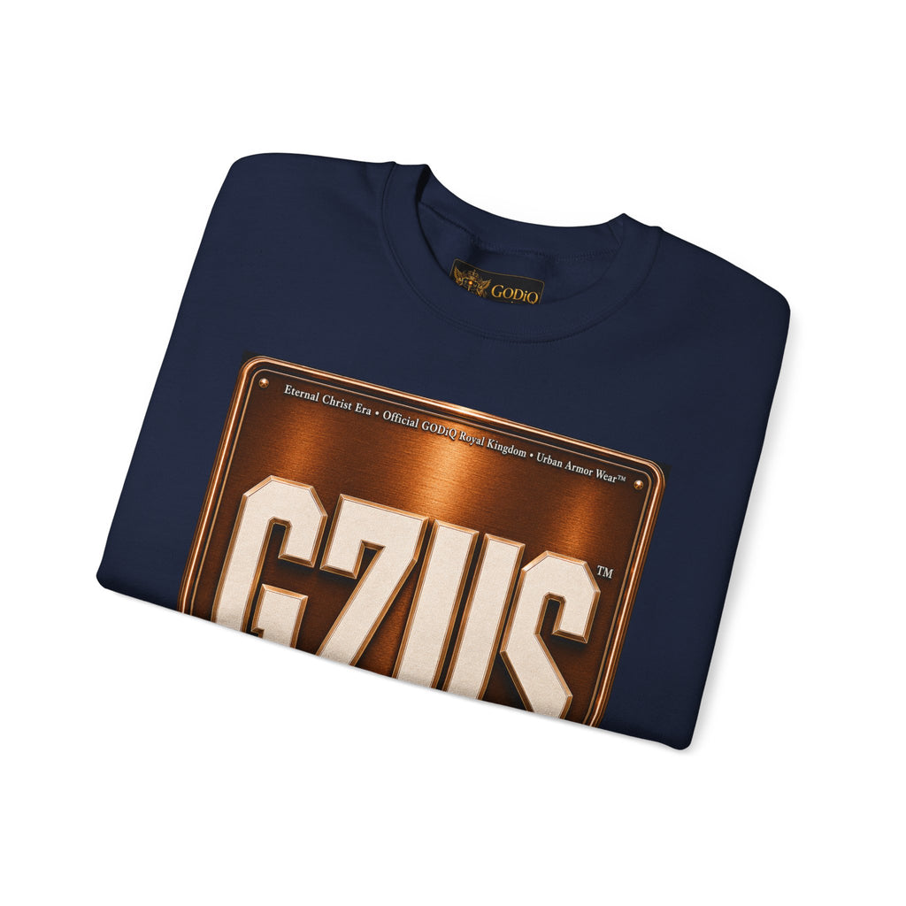 GZUS™ Psalm 23 Crewneck Sweatshirt – Luxury Christian Faith Sweatshirt | Jesus Graphic Pullover | Psalm 23 Scripture Sweatshirt | GODiQ Royal Kingdom™ Urban Armor Wear