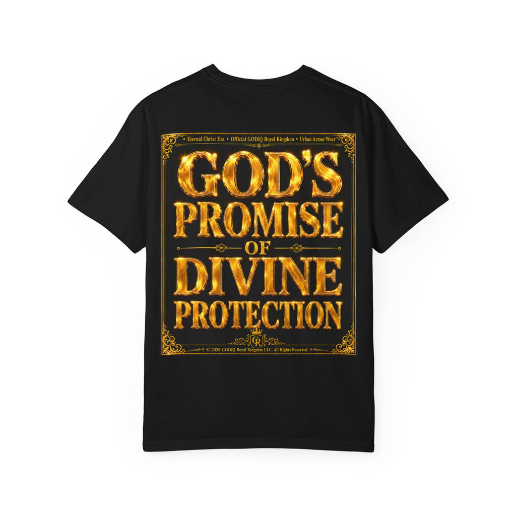 Psalm 91™ Christian Graphic T-Shirt – "God's Promise of Divine Protection" Luxury Garment-Dyed Scripture Tee | Premium Comfort Colors® 1717 | GODiQ Royal Kingdom™ Urban Armor Wear