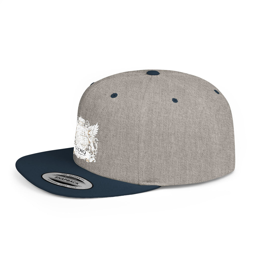 GODiQ Pearl Crest Hat Luxury Pearl Satin White Heritage Crest Cap| Premium Christian Streetwear
