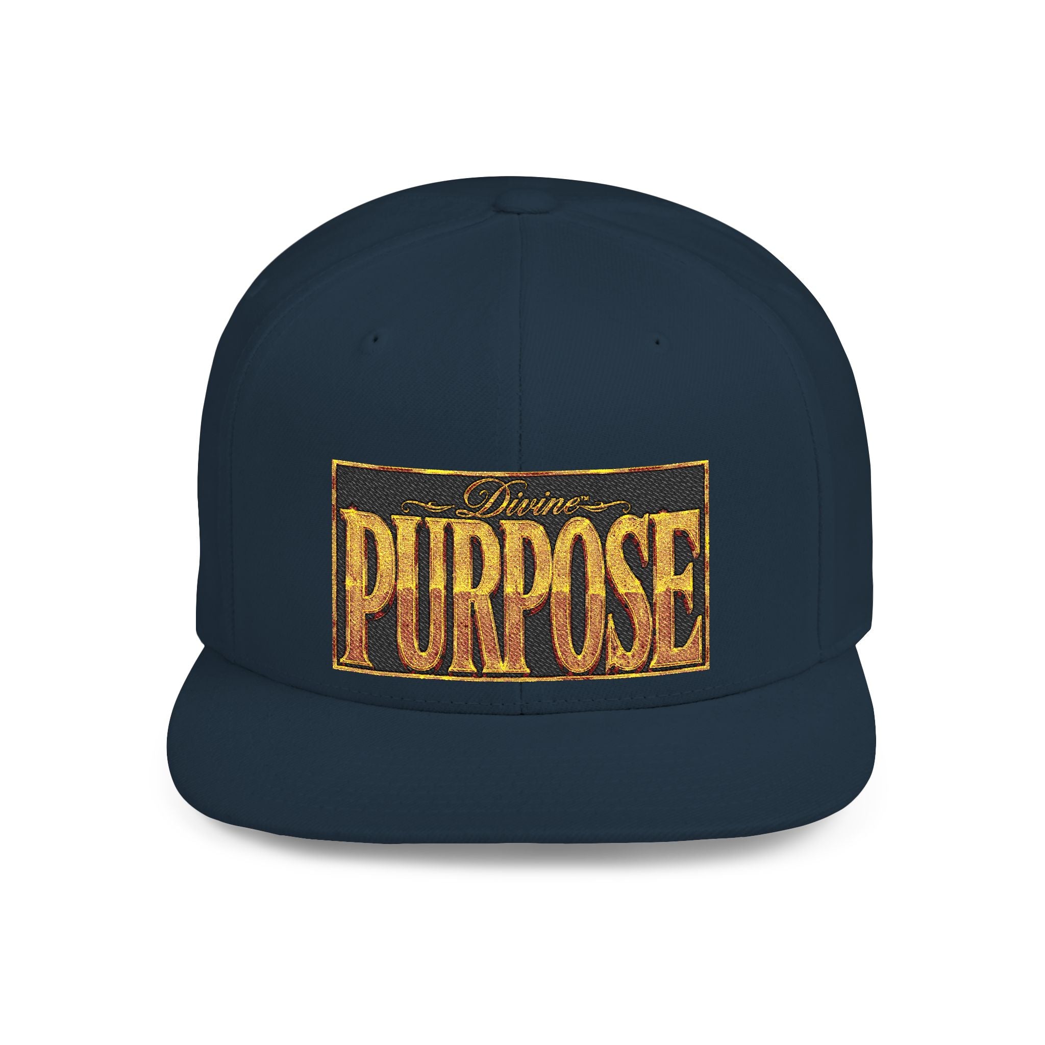 GODiQ Royal Kingdom™ Divine Purpose™ Snapback Hat – "PURPOSE" Premium Flat Bill Cap | Luxury Christian Streetwear | Urban Armor Wear™ Kingdom Identity Hat