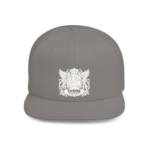 GODiQ Pearl Crest Hat Luxury Pearl Satin White Heritage Crest Cap| Premium Christian Streetwear