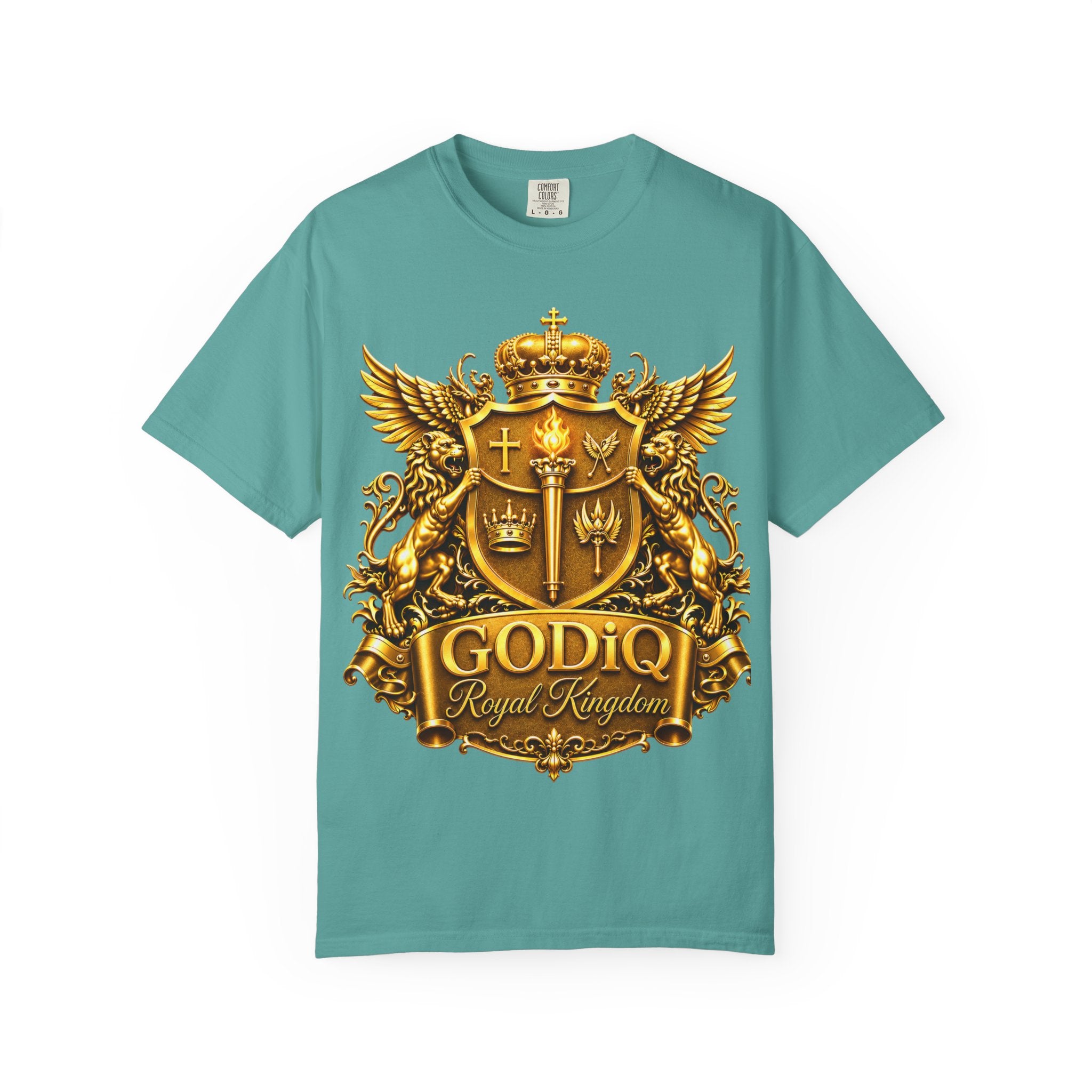 GODiQ™ Royal Crest T-Shirt – Urban Armor™ Premium Christian Faith Graphic Tee | Luxury Kingdom Apparel