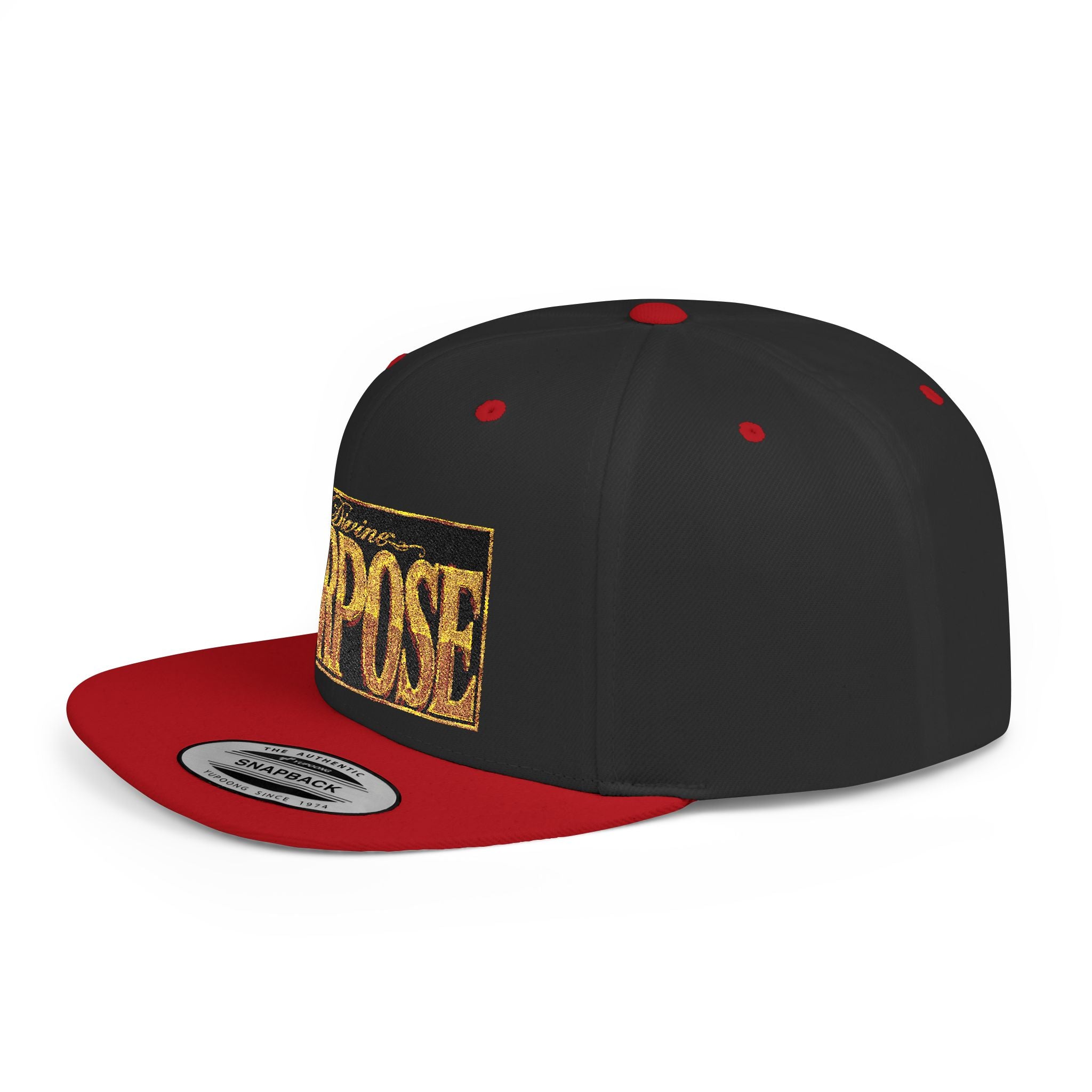 GODiQ Royal Kingdom™ Divine Purpose™ Snapback Hat – "PURPOSE" Premium Flat Bill Cap | Luxury Christian Streetwear | Urban Armor Wear™ Kingdom Identity Hat
