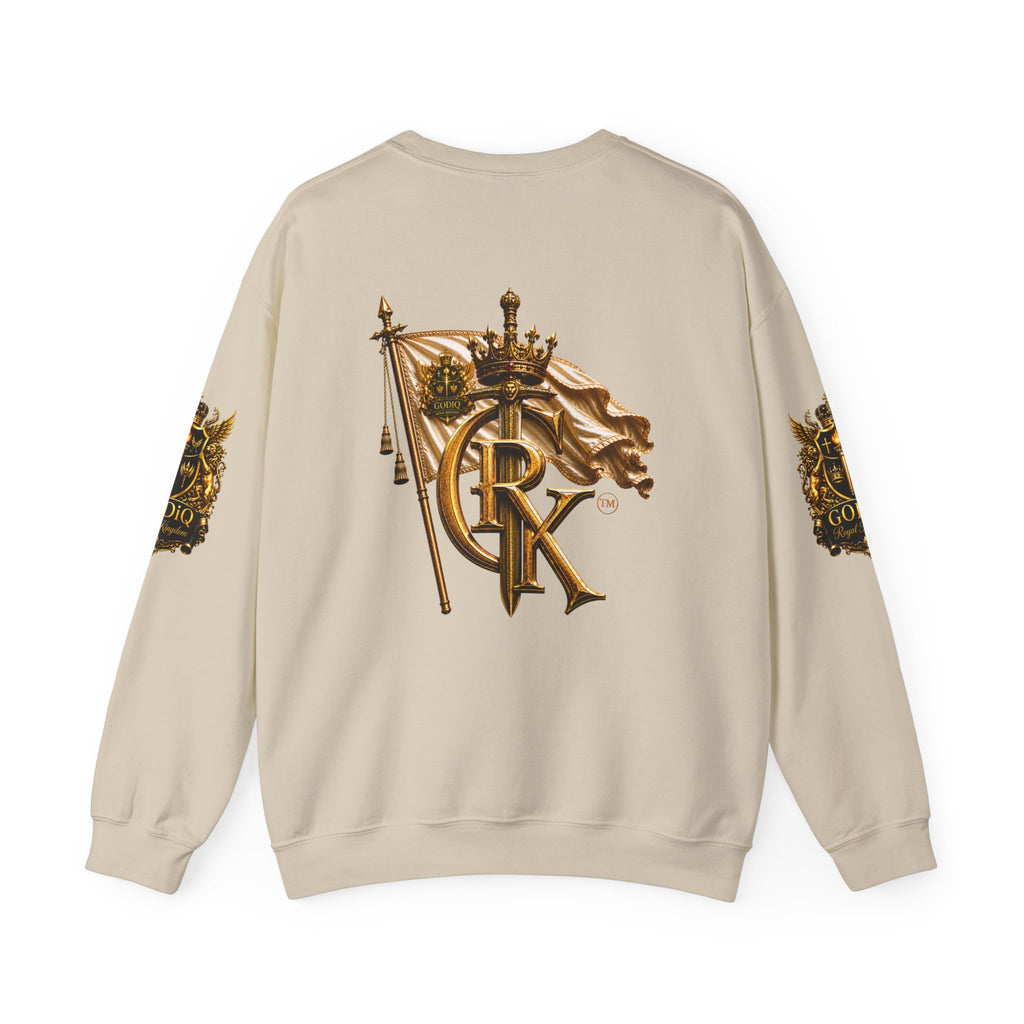 GODiQ Royal Kingdom™ "Lord I Need You Right Now" Crewneck Sweatshirt | Luxury Christian Graphic Sweatshirt | Premium Faith Streetwear | Gold Script Gospel Apparel