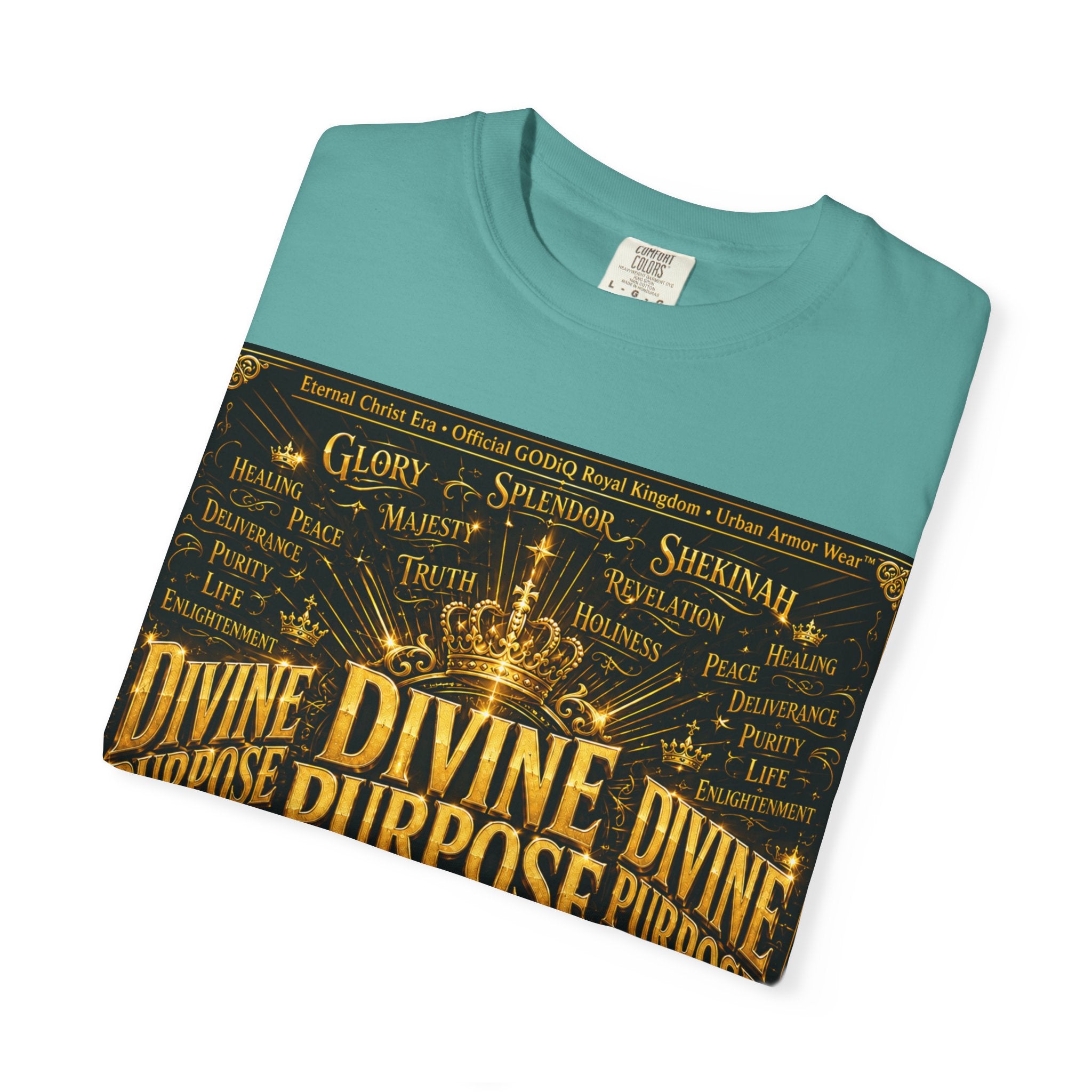 GODiQ Royal Kingdom™ Divine Purpose T-Shirt – "My Ultimate Purpose Is To Glorify You, God" Luxury Christian Graphic Tee | Premium 24K Gold Faith Apparel | Urban Armor Wear™ Inspirational Streetwear...