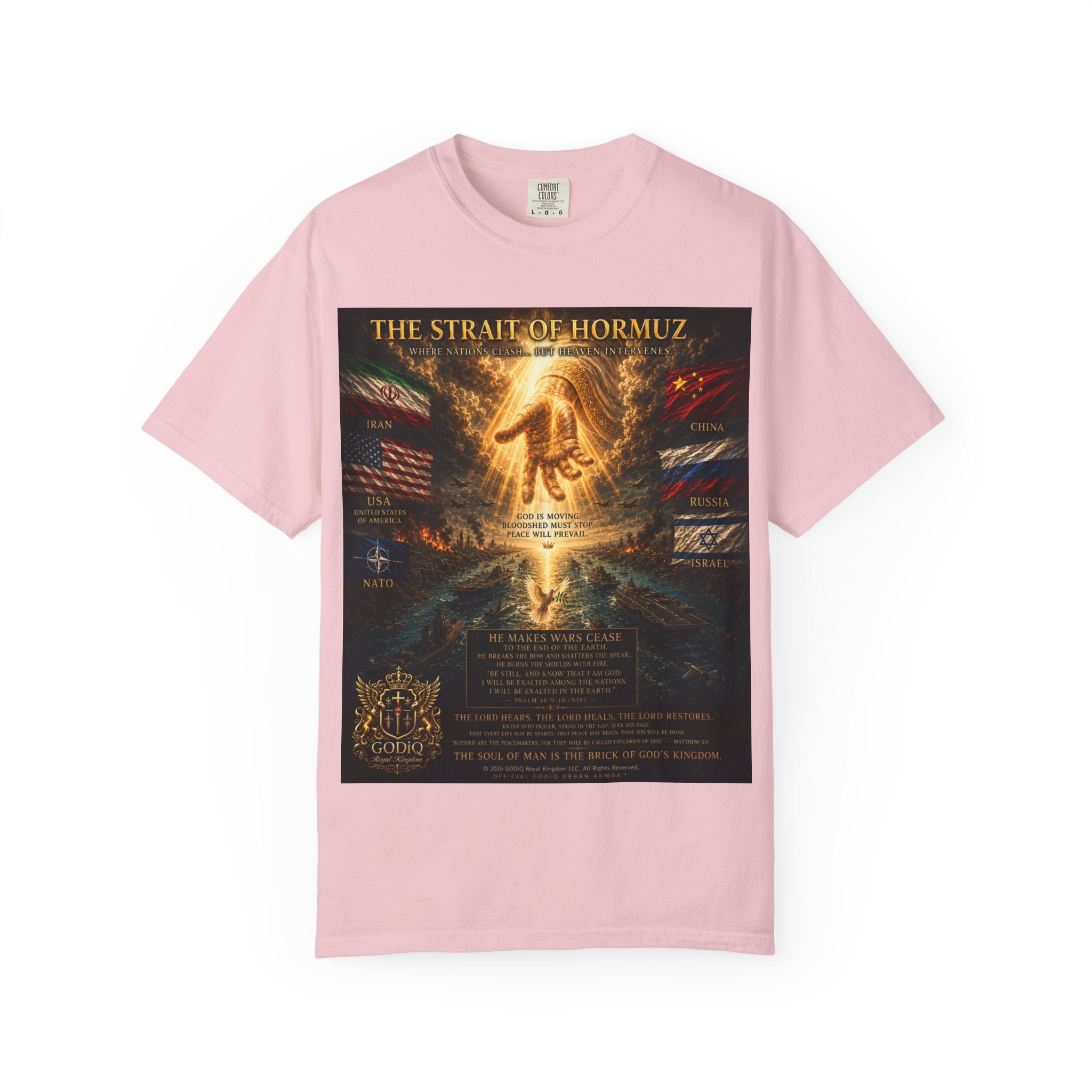 GODiQ Royal Kingdom™ – "Fix It, Lord Jesus" Luxury Christian T-Shirt | Strait of Hormuz Edition | Premium Faith Graphic Tee | Comfort Colors® 1717