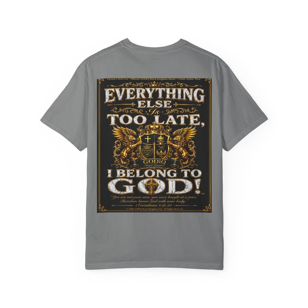GODiQ™ Royal Kingdom Urban Armor Wear™ "NON NEGOTIABLE™: SOUL SOLD OUT FOR GOD™" Luxury Christian Graphic T-Shirt | Premium Faith Apparel | 24K Gold Heraldic Kingdom Statement Tee