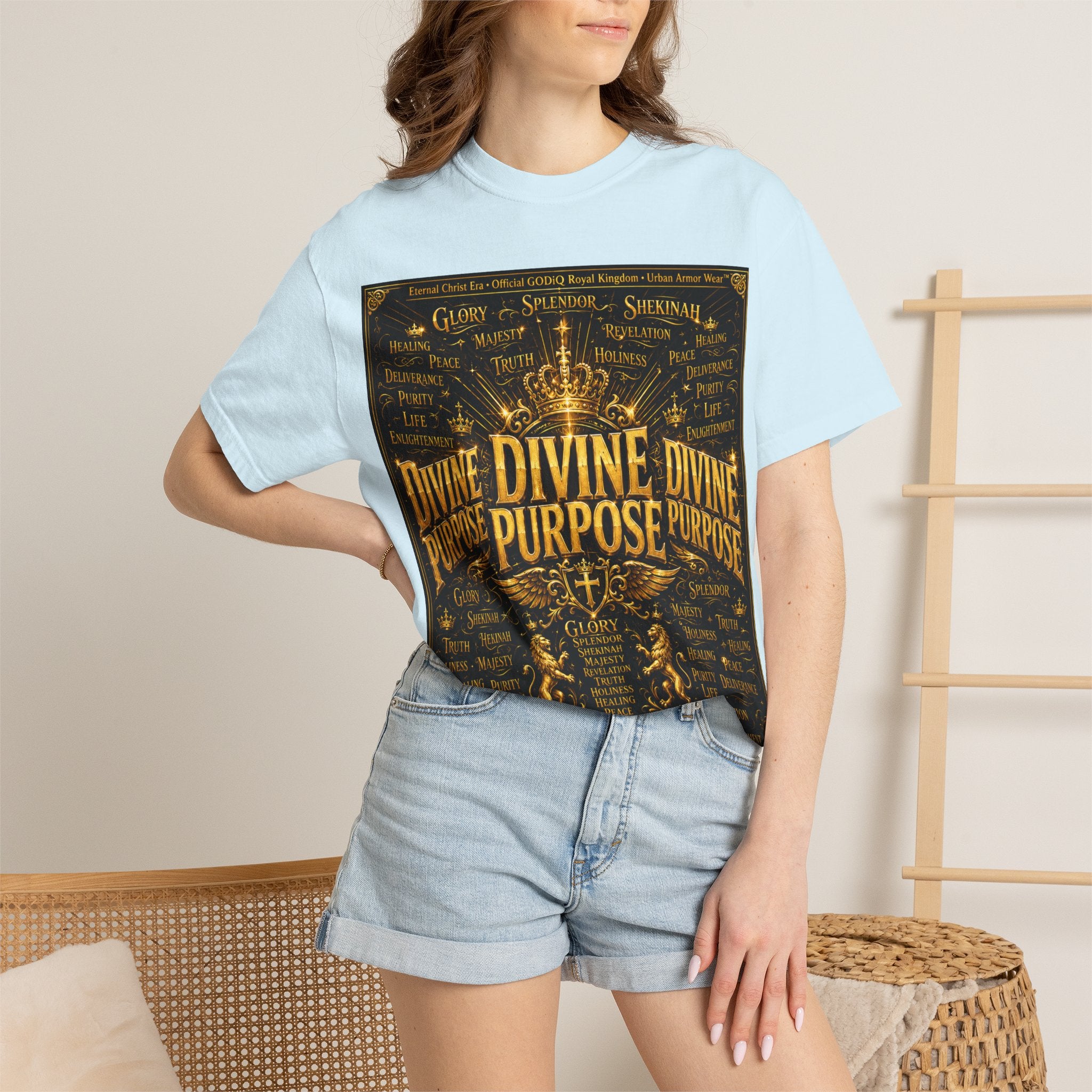 GODiQ Royal Kingdom™ Divine Purpose T-Shirt – "My Ultimate Purpose Is To Glorify You, God" Luxury Christian Graphic Tee | Premium 24K Gold Faith Apparel | Urban Armor Wear™ Inspirational Streetwear...