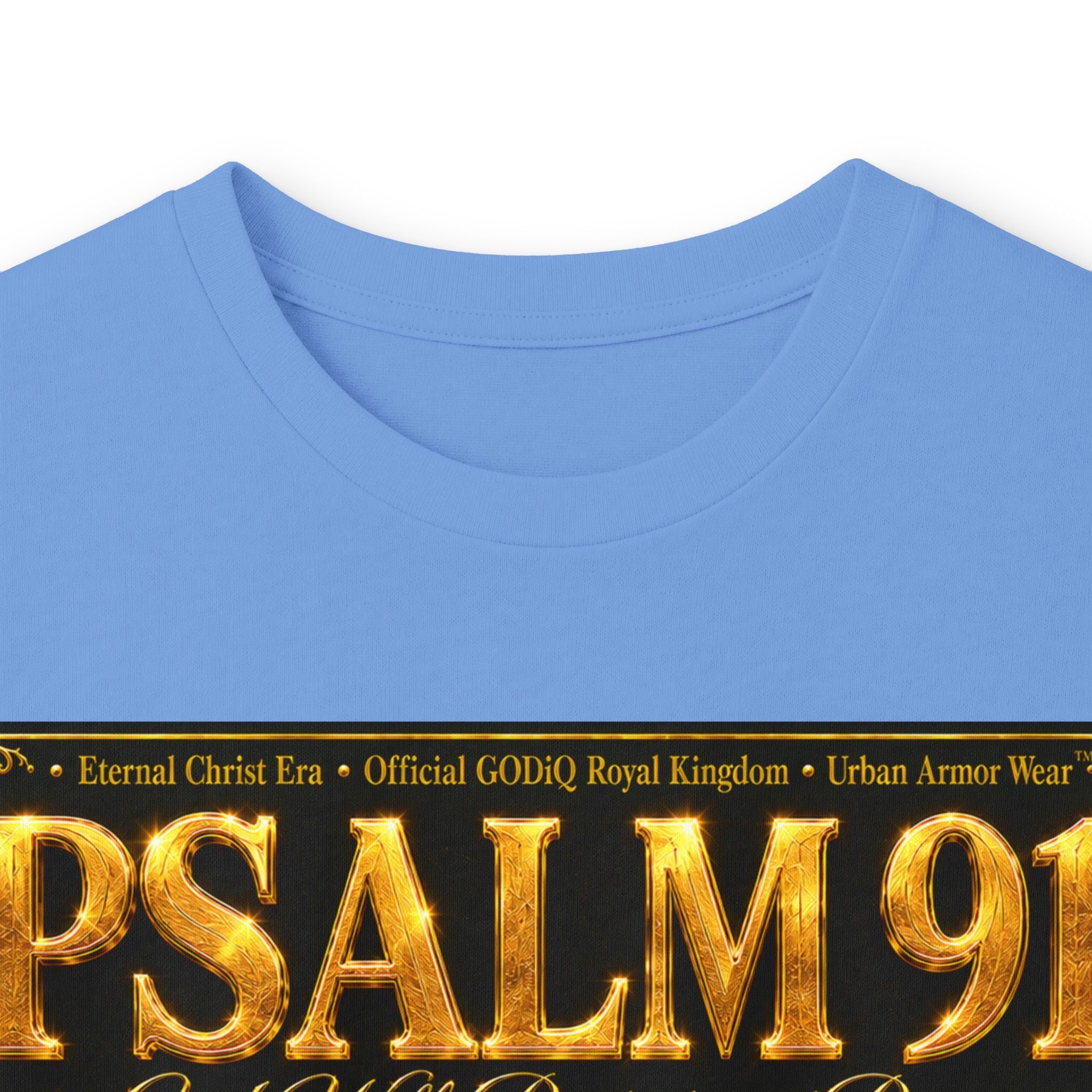 Psalm 91™ Long Sleeve Christian T-Shirt | God's Promise of Divine Protection | Premium Biblical Prayer Shirt | Luxury Faith-Based Scripture Apparel | GODiQ Royal Kingdom™ Urban Armor Wear