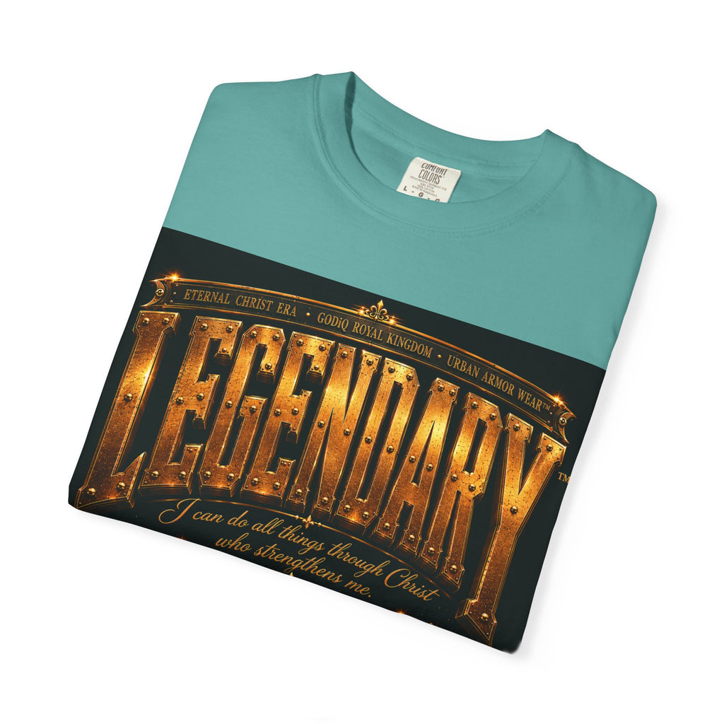Legendary Impact™ Graphic T-Shirt – Luxury Christian Streetwear | Premium Garment-Dyed Heavyweight Tee | GODiQ Urban Armor™