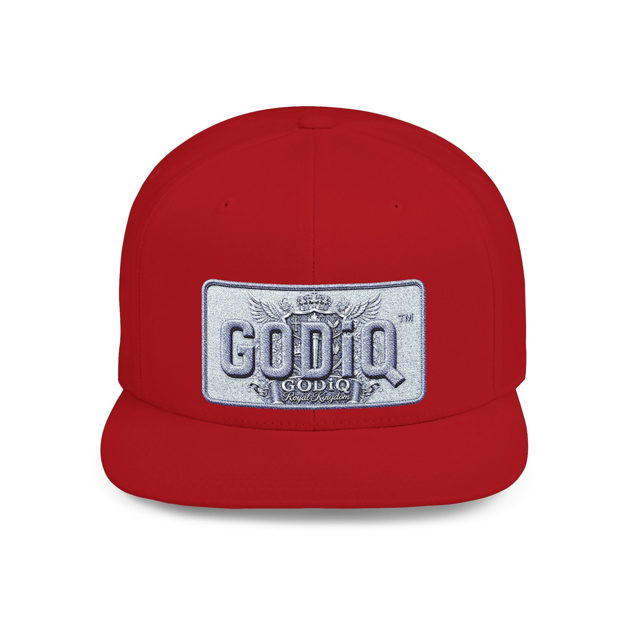 GODiQ Royal Kingdom™ Urban Armor Wear™ Sparkle Sequin GODiQ™ Patch Flat Bill Snapback | Luxury Christian Streetwear Cap