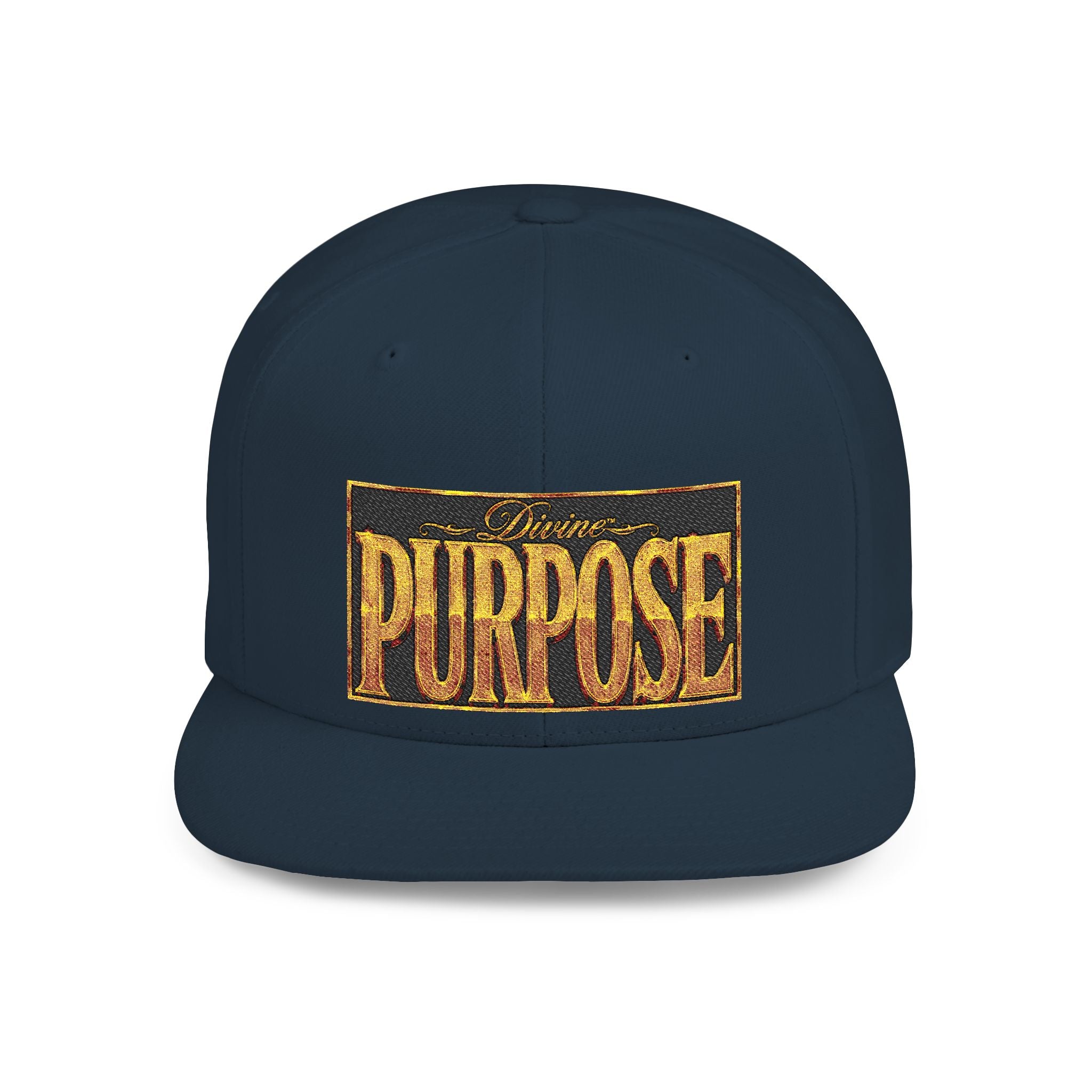 GODiQ Royal Kingdom™ Divine Purpose™ Snapback Hat – "PURPOSE" Premium Flat Bill Cap | Luxury Christian Streetwear | Urban Armor Wear™ Kingdom Identity Hat