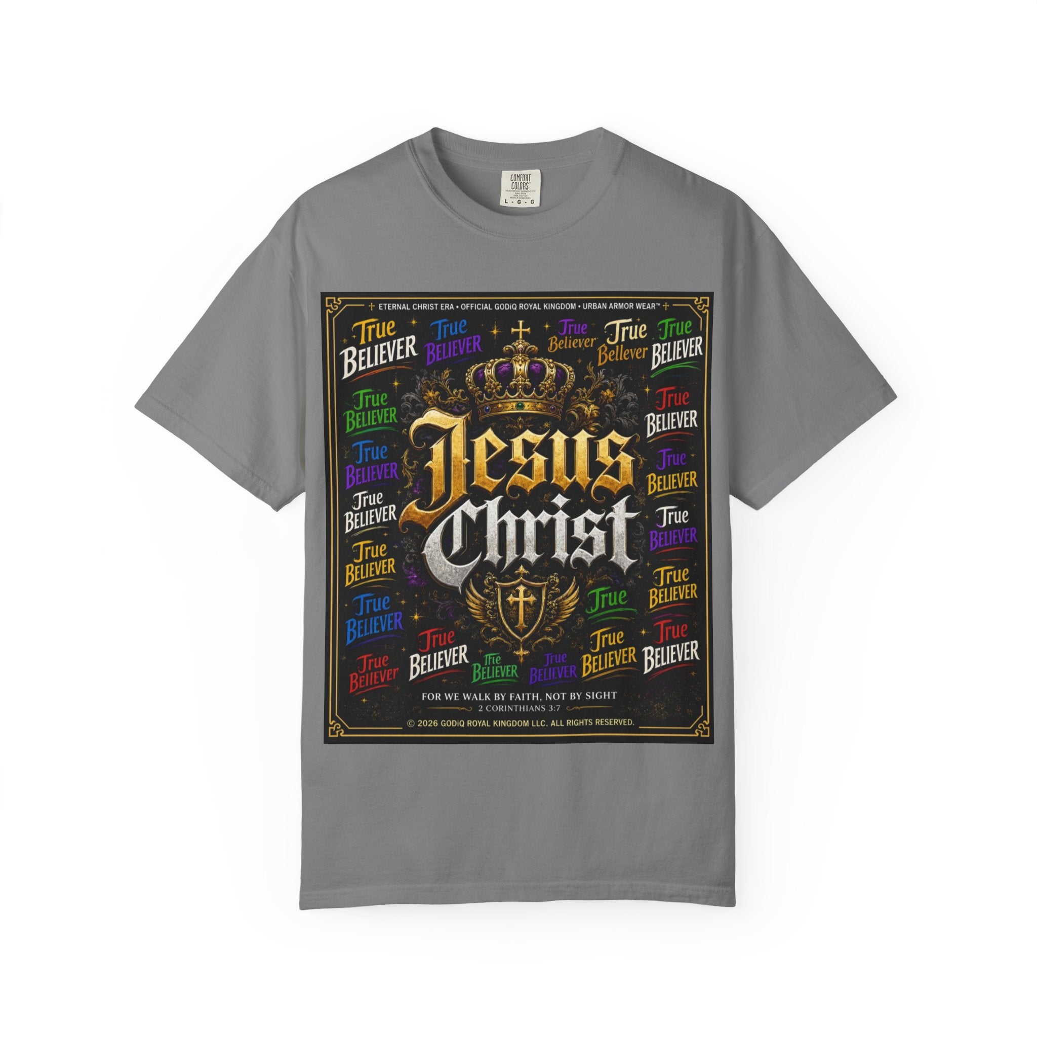 GODiQ Royal Kingdom - Urban Armor Collection - Jesus Christ Crown Graphic T‑Shirt