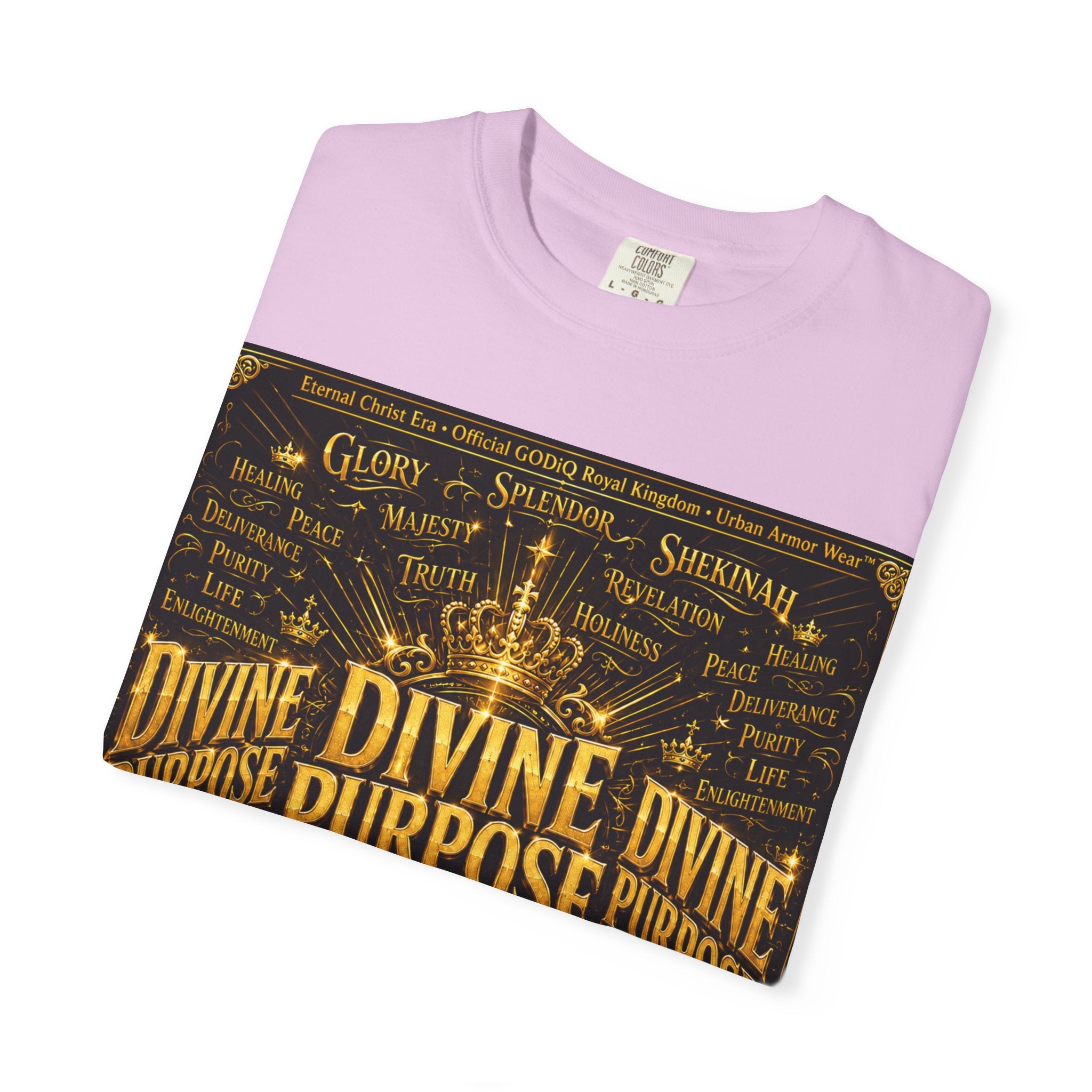GODiQ Royal Kingdom™ Divine Purpose T-Shirt – "My Ultimate Purpose Is To Glorify You, God" Luxury Christian Graphic Tee | Premium 24K Gold Faith Apparel | Urban Armor Wear™ Inspirational Streetwear...