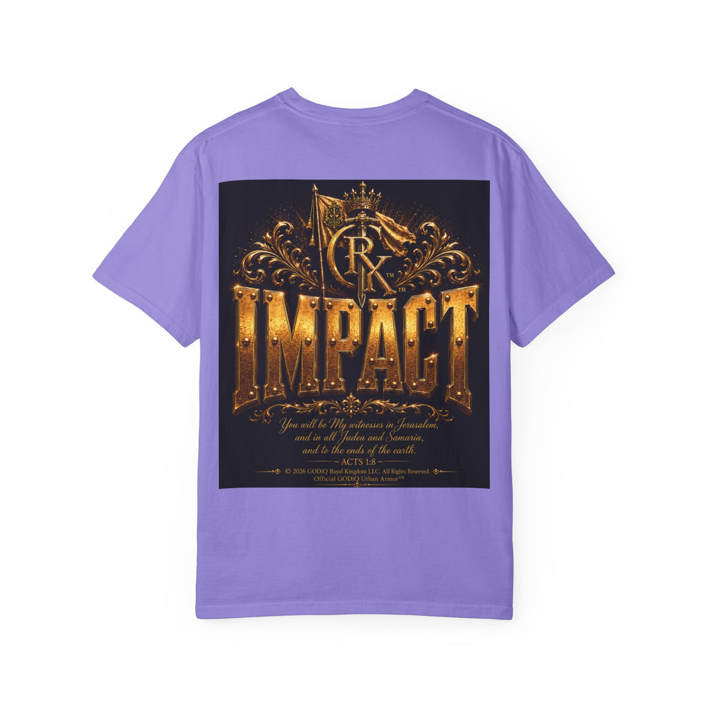 Legendary Impact™ Graphic T-Shirt – Luxury Christian Streetwear | Premium Garment-Dyed Heavyweight Tee | GODiQ Urban Armor™