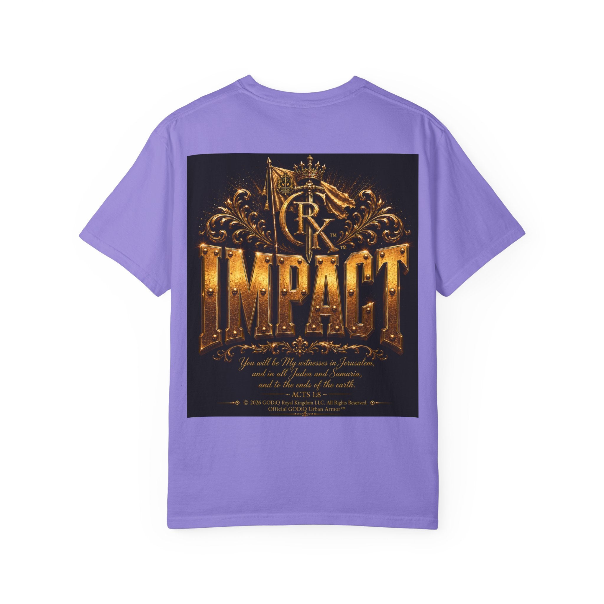Legendary Impact™ Graphic T-Shirt – Luxury Christian Streetwear | Premium Garment-Dyed Heavyweight Tee | GODiQ Urban Armor™