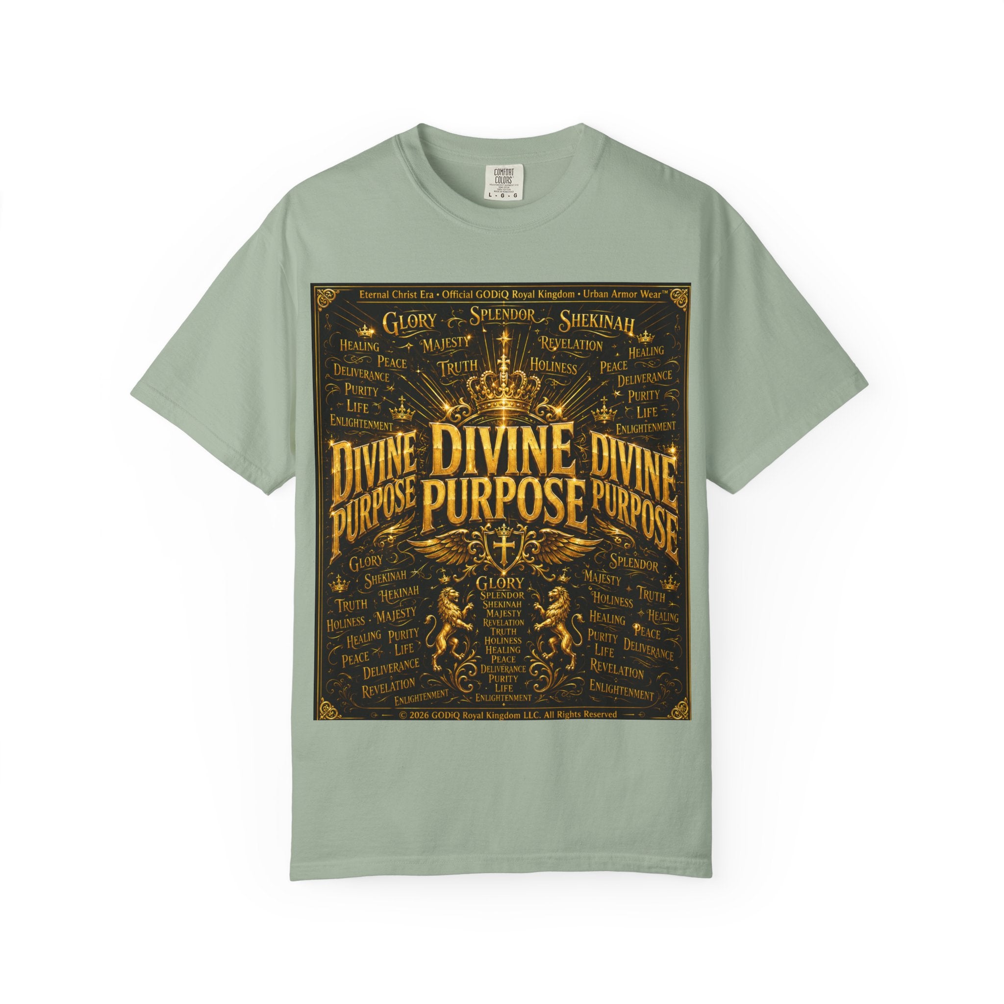 GODiQ Royal Kingdom™ Divine Purpose T-Shirt – "My Ultimate Purpose Is To Glorify You, God" Luxury Christian Graphic Tee | Premium 24K Gold Faith Apparel | Urban Armor Wear™ Inspirational Streetwear...