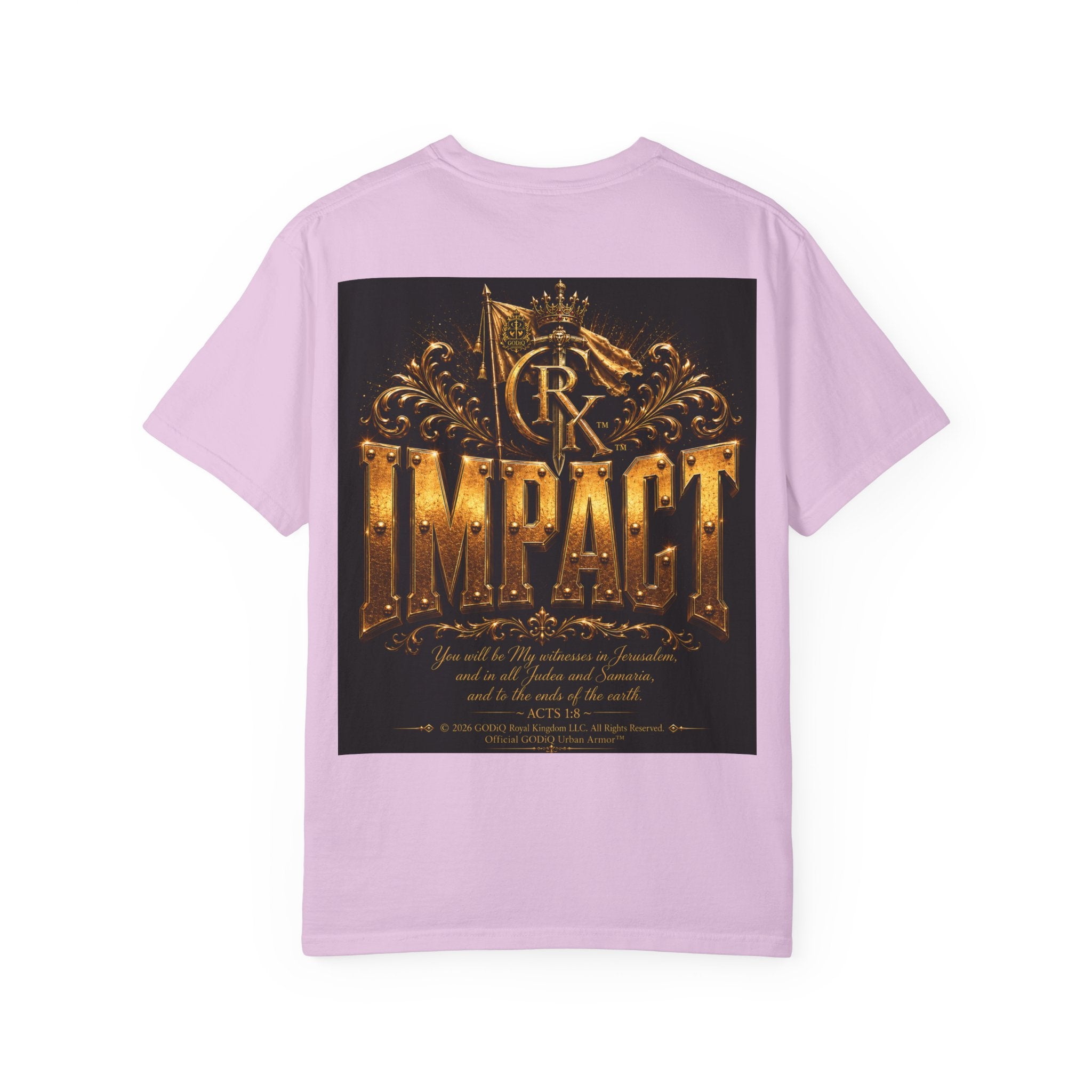 Legendary Impact™ Graphic T-Shirt – Luxury Christian Streetwear | Premium Garment-Dyed Heavyweight Tee | GODiQ Urban Armor™