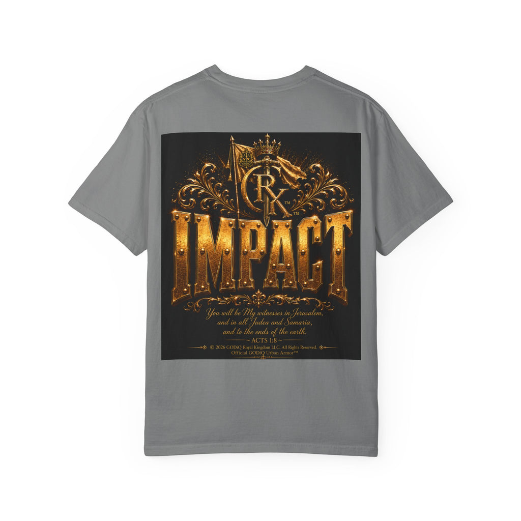 Legendary Impact™ Graphic T-Shirt – Luxury Christian Streetwear | Premium Garment-Dyed Heavyweight Tee | GODiQ Urban Armor™