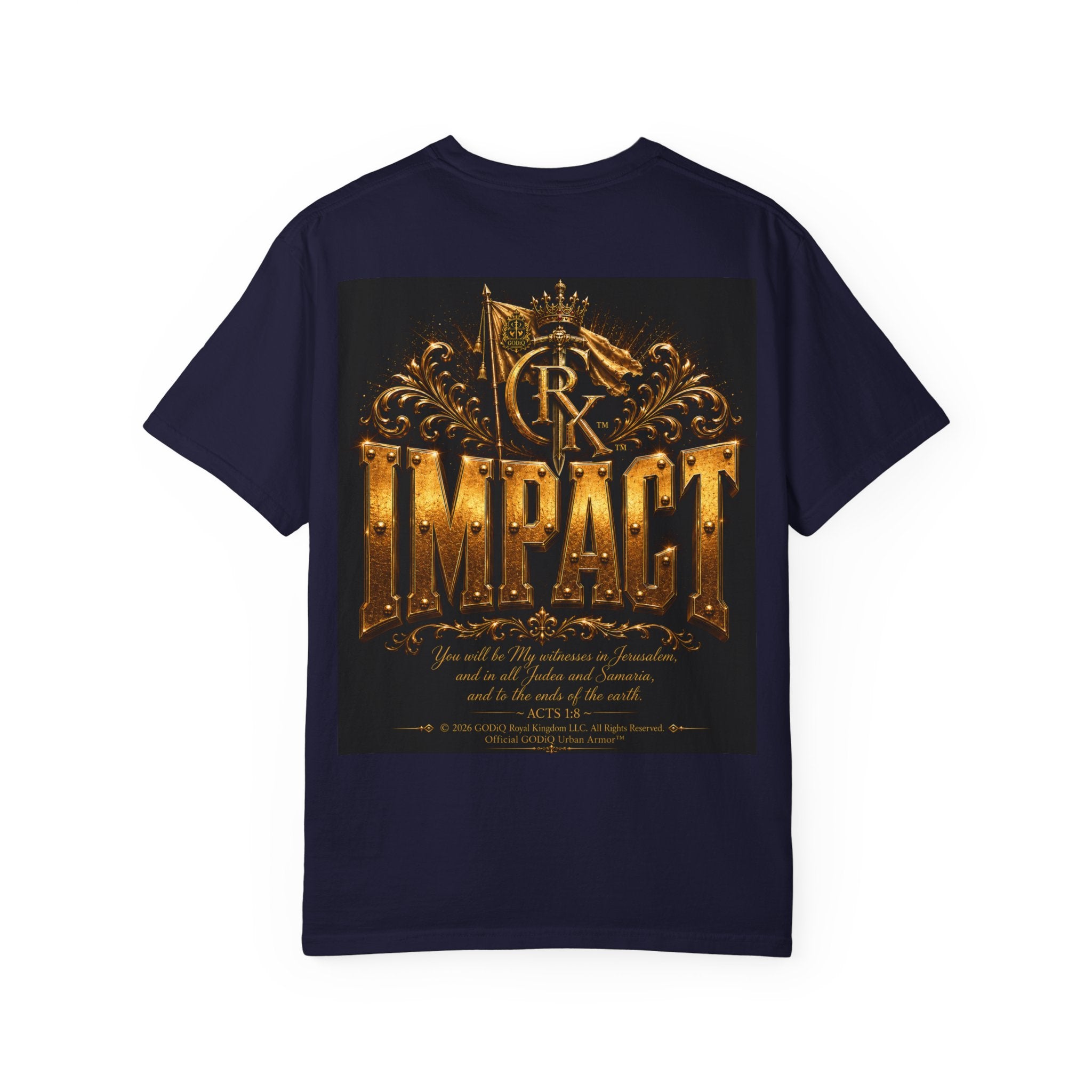 Legendary Impact™ Graphic T-Shirt – Luxury Christian Streetwear | Premium Garment-Dyed Heavyweight Tee | GODiQ Urban Armor™