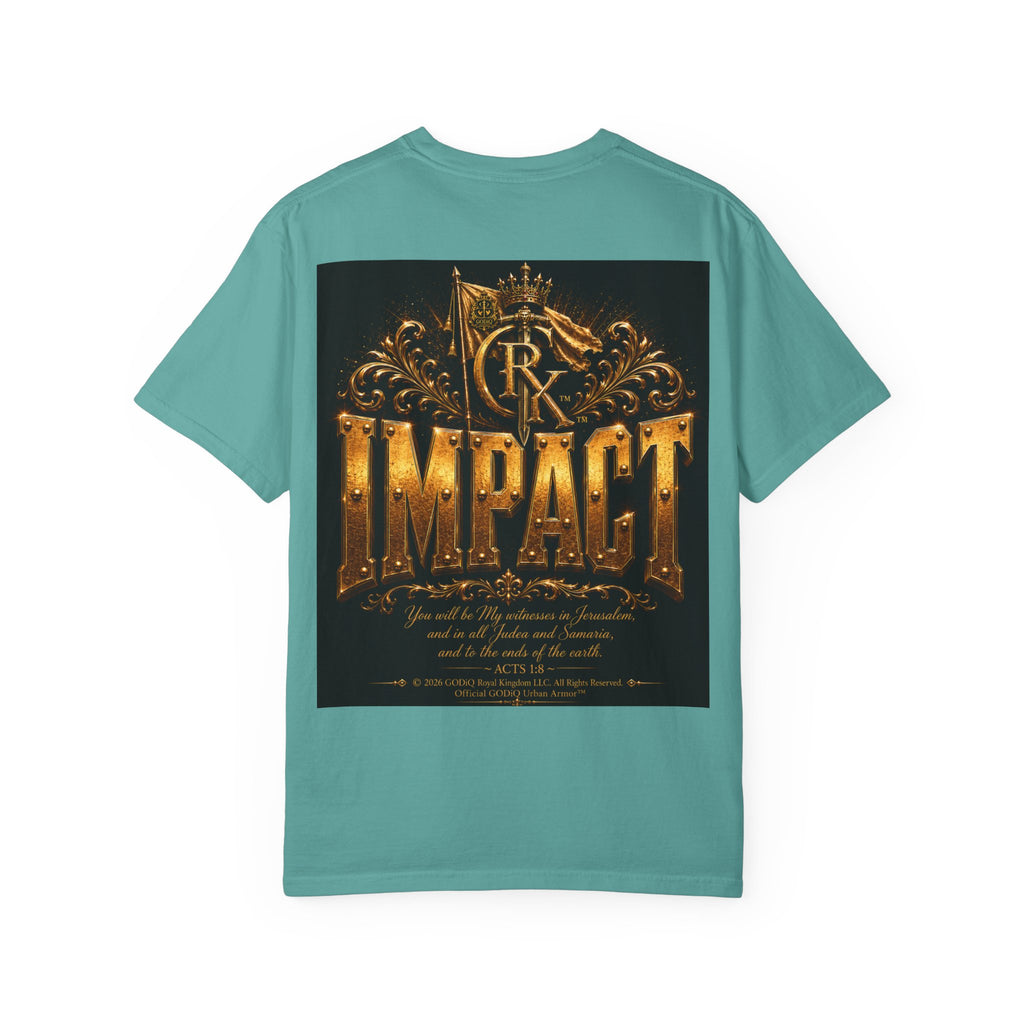 Legendary Impact™ Graphic T-Shirt – Luxury Christian Streetwear | Premium Garment-Dyed Heavyweight Tee | GODiQ Urban Armor™