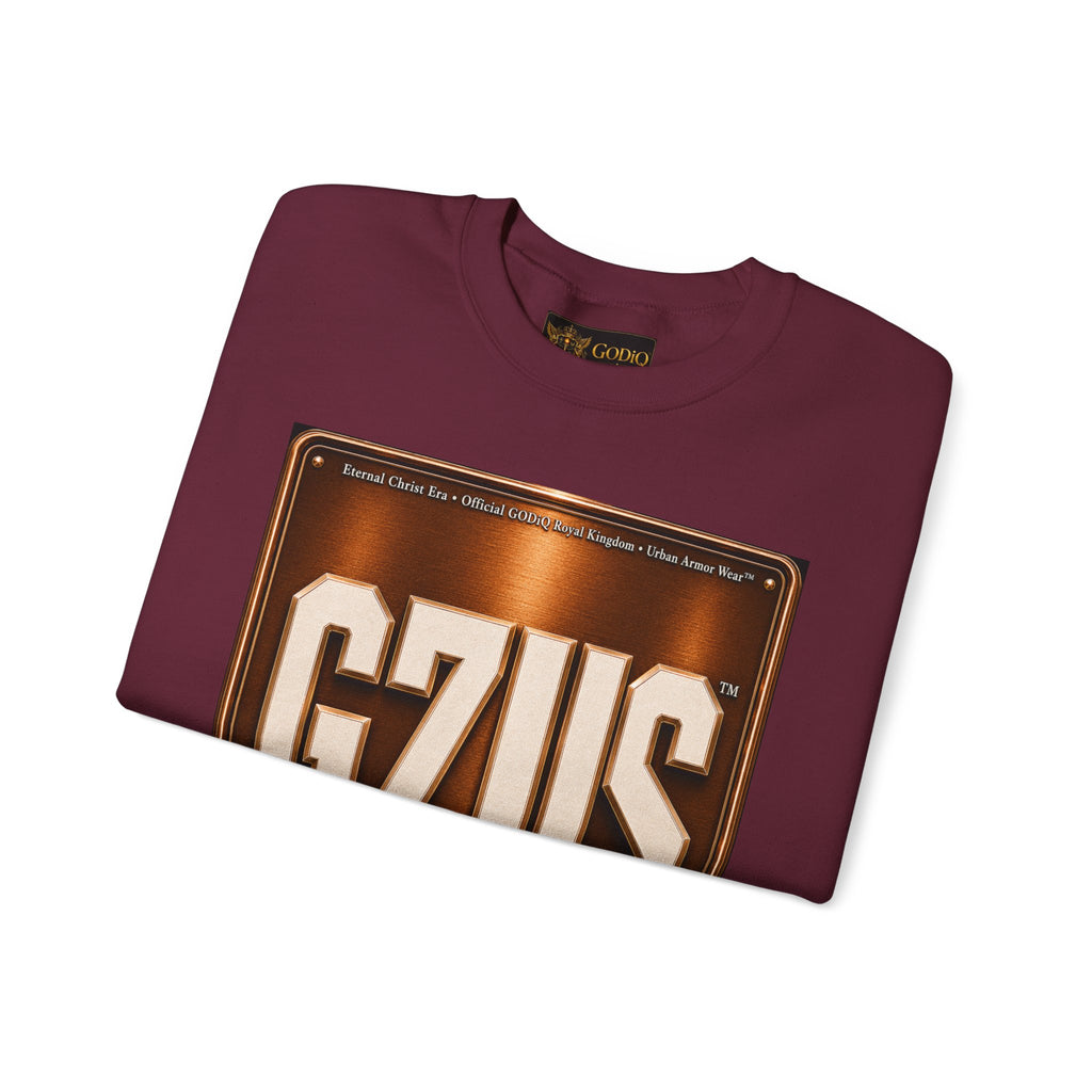 GZUS™ Psalm 23 Crewneck Sweatshirt – Luxury Christian Faith Sweatshirt | Jesus Graphic Pullover | Psalm 23 Scripture Sweatshirt | GODiQ Royal Kingdom™ Urban Armor Wear