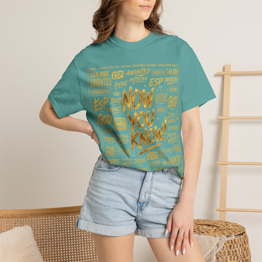 GODiQ Royal Kingdom™ Urban Armor Wear – "Now You Know" 18K Gold Graphic Unisex T-shirt