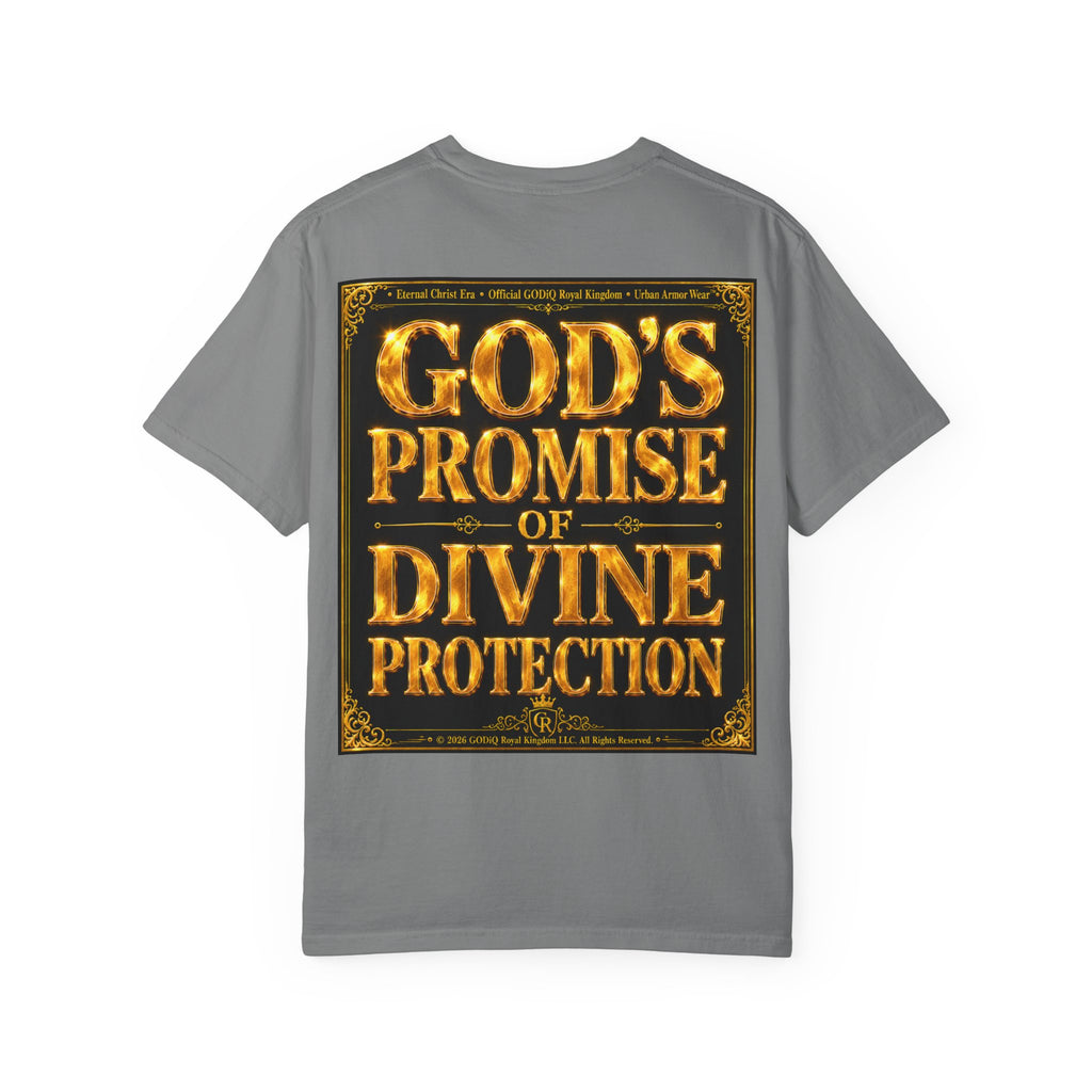 Psalm 91™ Christian Graphic T-Shirt – "God's Promise of Divine Protection" Luxury Garment-Dyed Scripture Tee | Premium Comfort Colors® 1717 | GODiQ Royal Kingdom™ Urban Armor Wear