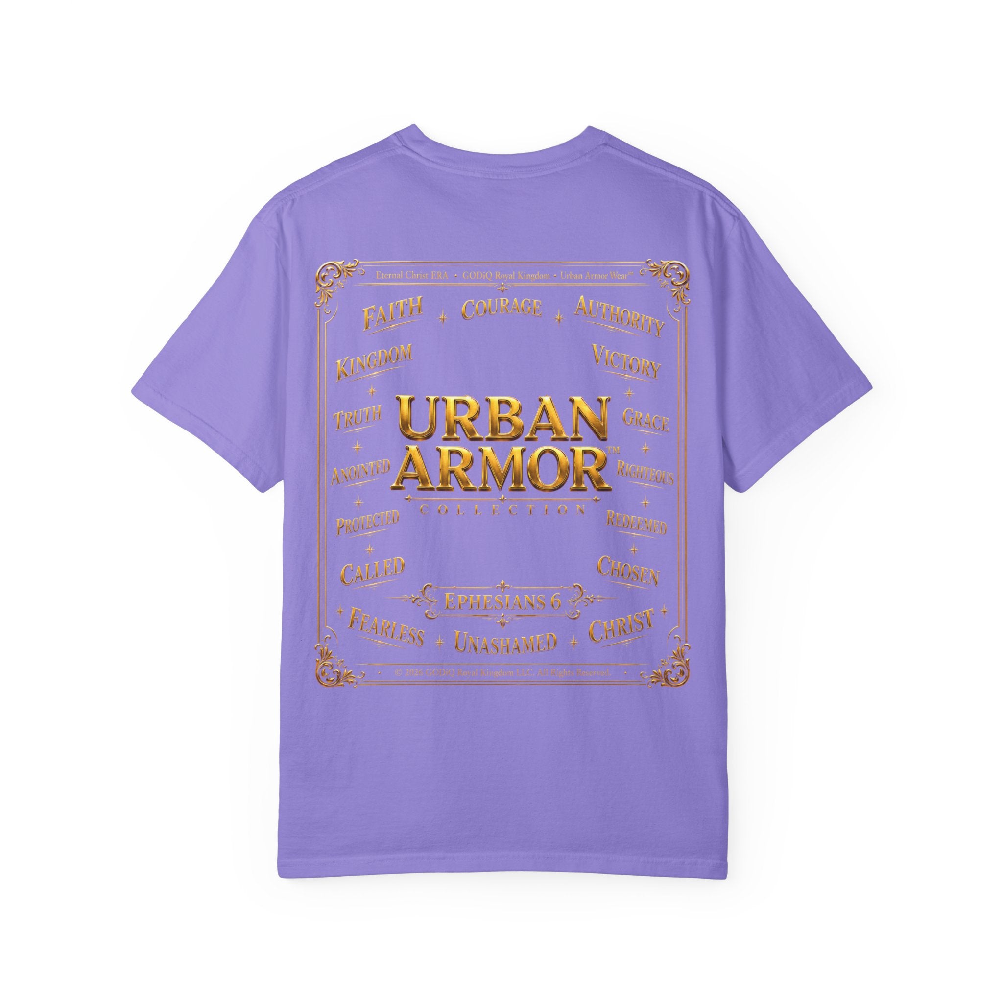GODiQ™ Royal Crest T-Shirt – Urban Armor™ Premium Christian Faith Graphic Tee | Luxury Kingdom Apparel