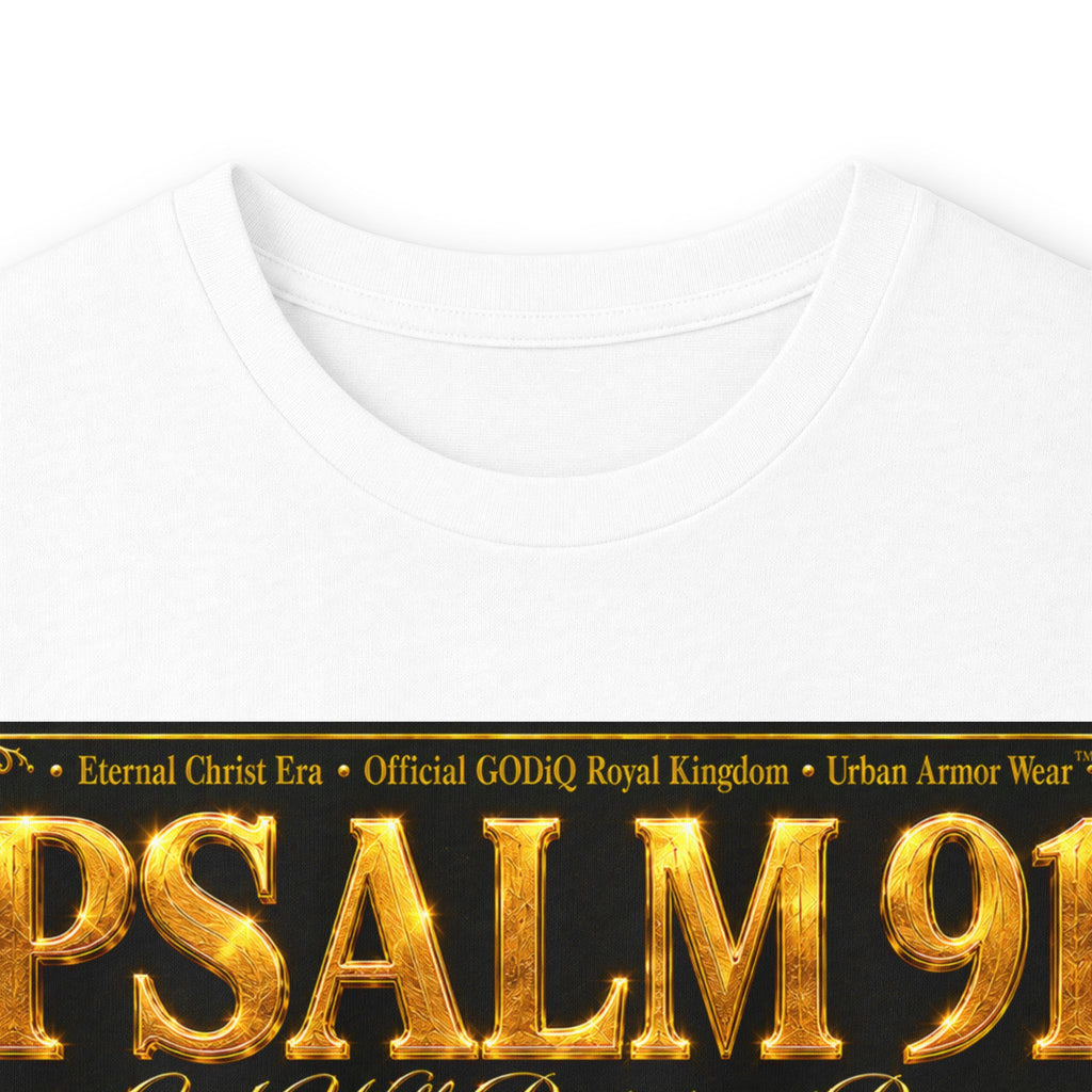 Psalm 91™ Long Sleeve Christian T-Shirt | God's Promise of Divine Protection | Premium Biblical Prayer Shirt | Luxury Faith-Based Scripture Apparel | GODiQ Royal Kingdom™ Urban Armor Wear