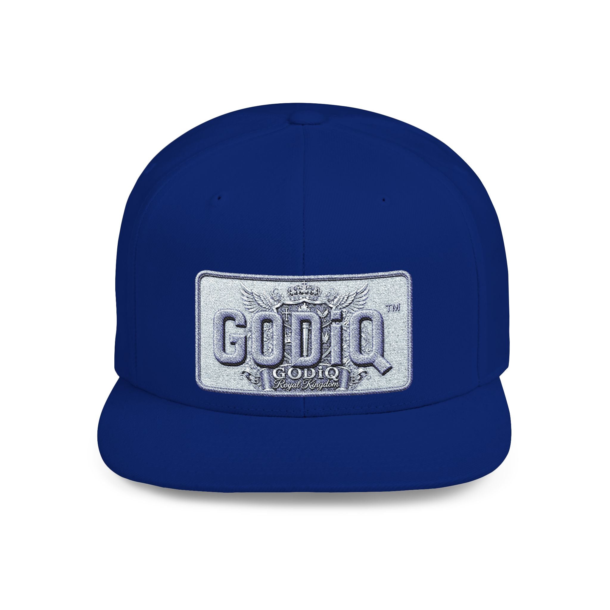 GODiQ Royal Kingdom™ Urban Armor Wear™ Sparkle Sequin GODiQ™ Patch Flat Bill Snapback | Luxury Christian Streetwear Cap